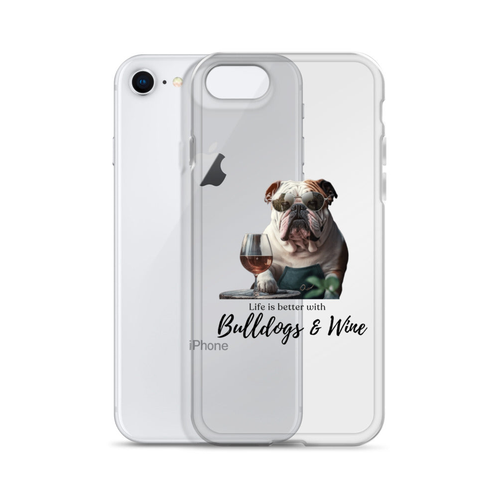 Clear Case for iPhone - Life is Better - English Bulldog - white option 24 - English Bulldog mom gift | Tipsy Bully