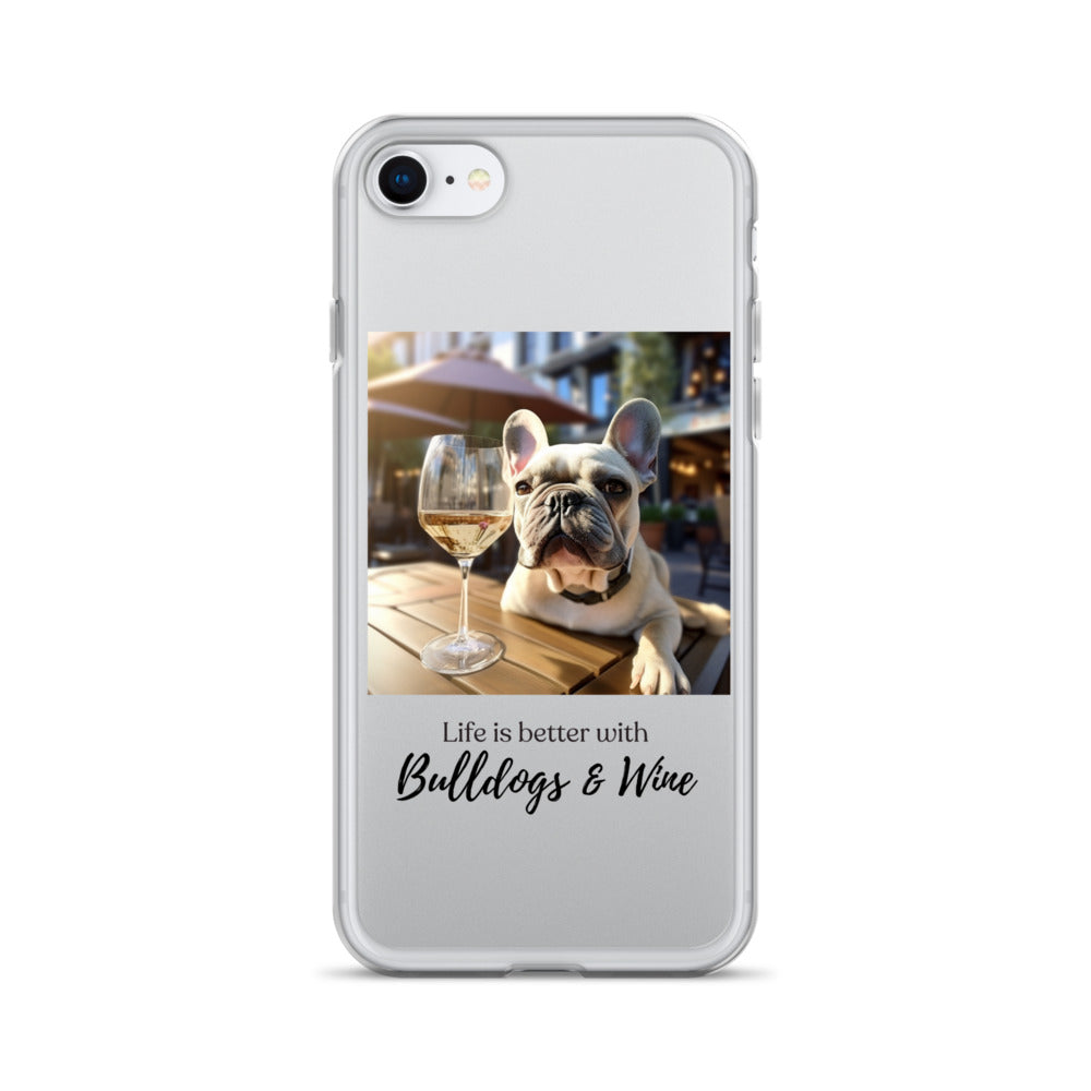 Clear Case for iPhone® - Life is Better - French Bulldog