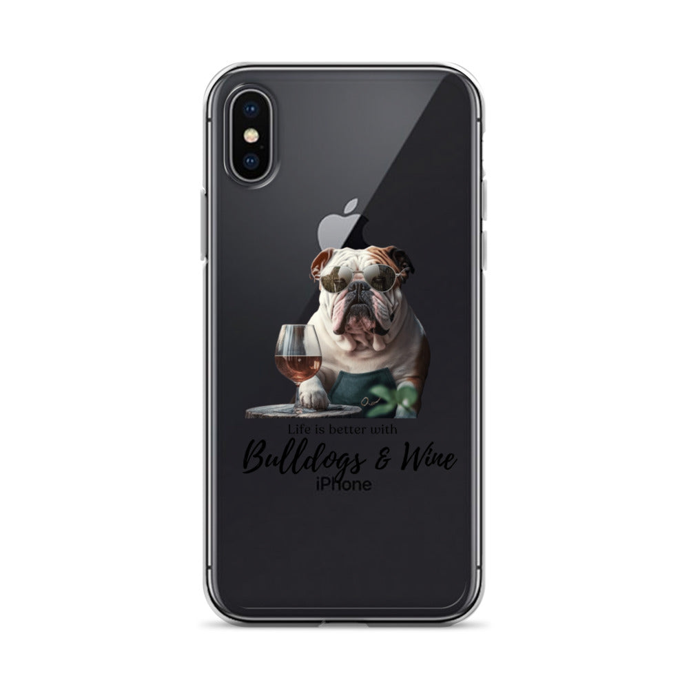 Clear Case for iPhone - Life is Better - English Bulldog - white option 35 - English Bulldog mom gift | Tipsy Bully