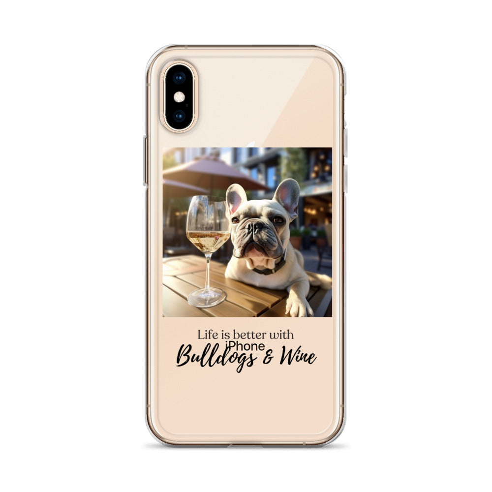 Clear Case for iPhone® - Life is Better - French Bulldog