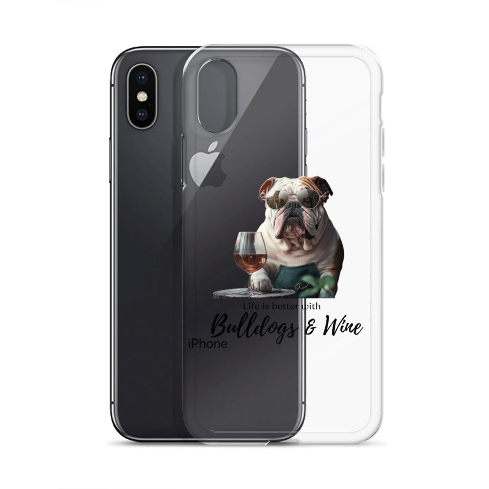 Clear Case for iPhone - Life is Better - English Bulldog - white option 36 - English Bulldog mom gift | Tipsy Bully