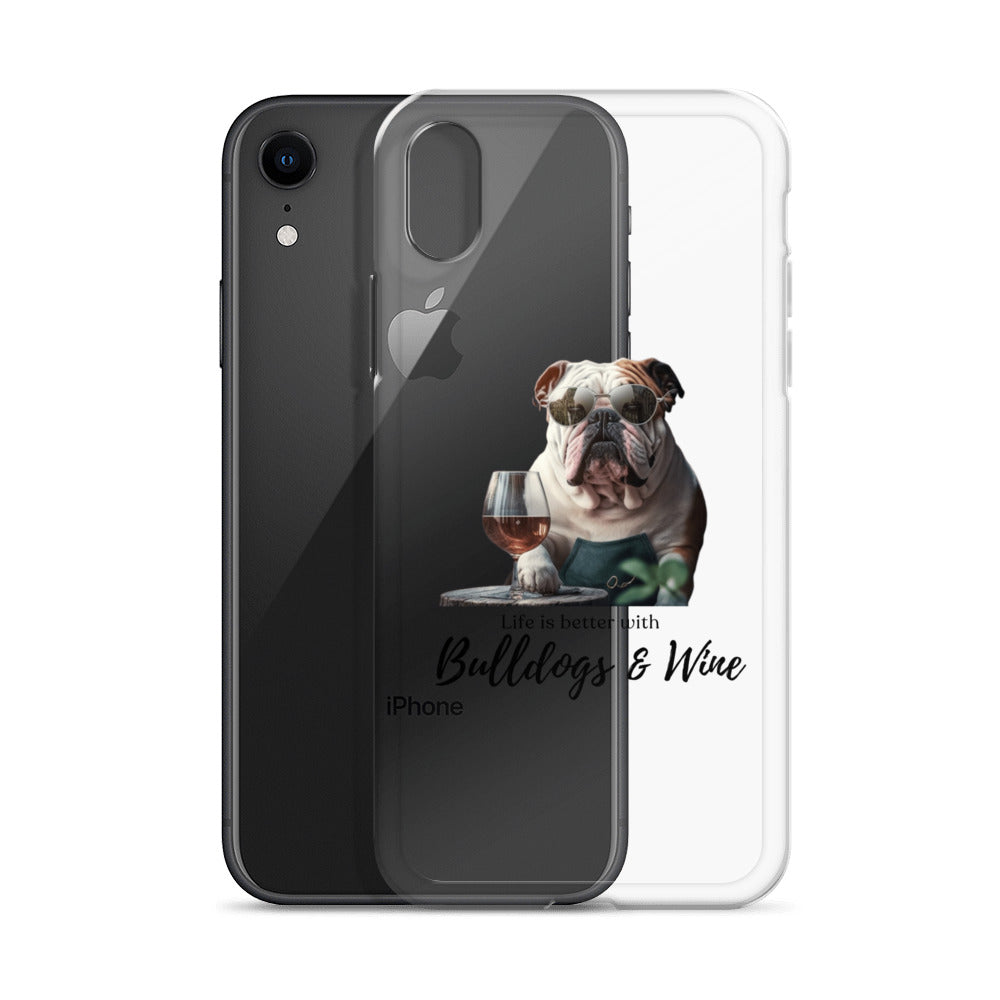 Clear Case for iPhone - Life is Better - English Bulldog - white option 40 - English Bulldog mom gift | Tipsy Bully