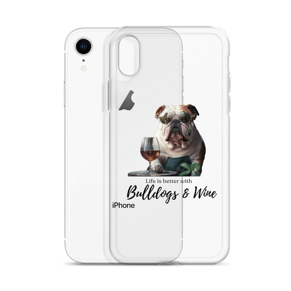Clear Case for iPhone - Life is Better - English Bulldog - white option 42 - English Bulldog mom gift | Tipsy Bully