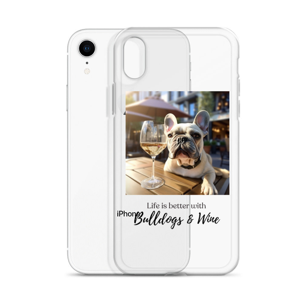 Clear Case for iPhone® - Life is Better - French Bulldog