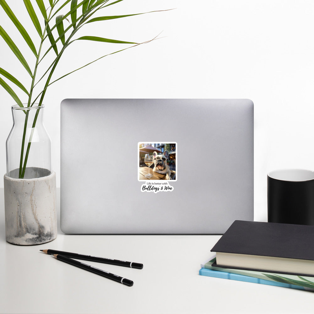 Bubble-free stickers - Life is Better - French Bulldog