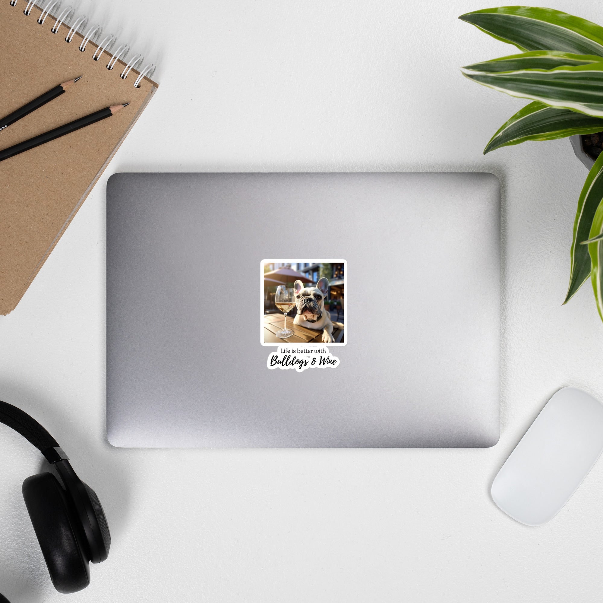 Bubble-free stickers - Life is Better - French Bulldog