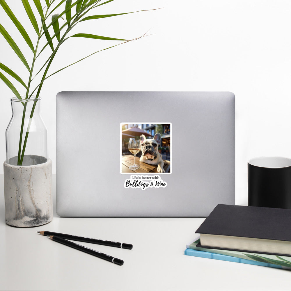 Bubble-free stickers - Life is Better - French Bulldog