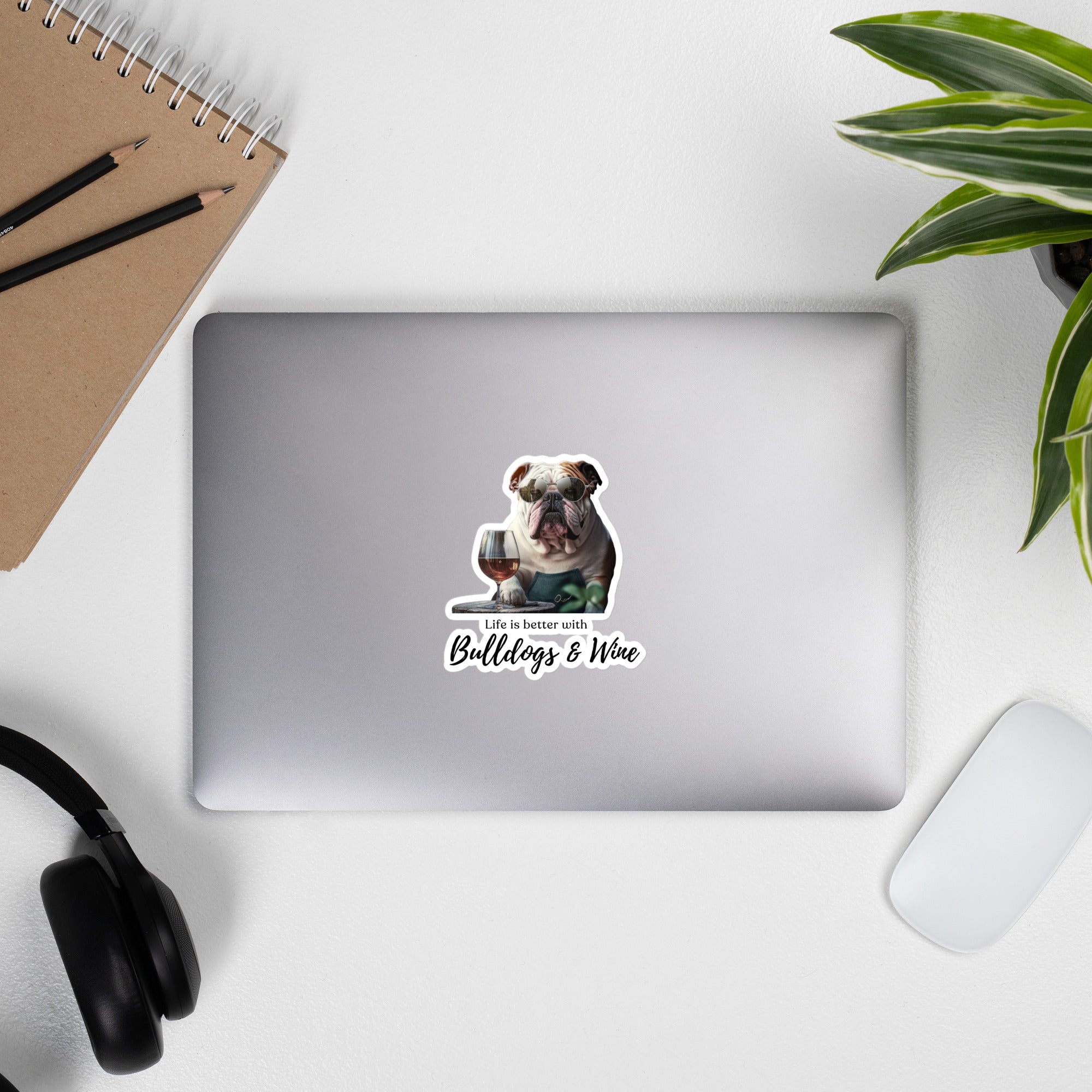Bubble-free stickers - Life is Better - English Bulldog option 9 - English Bulldog mom gift | Tipsy Bully