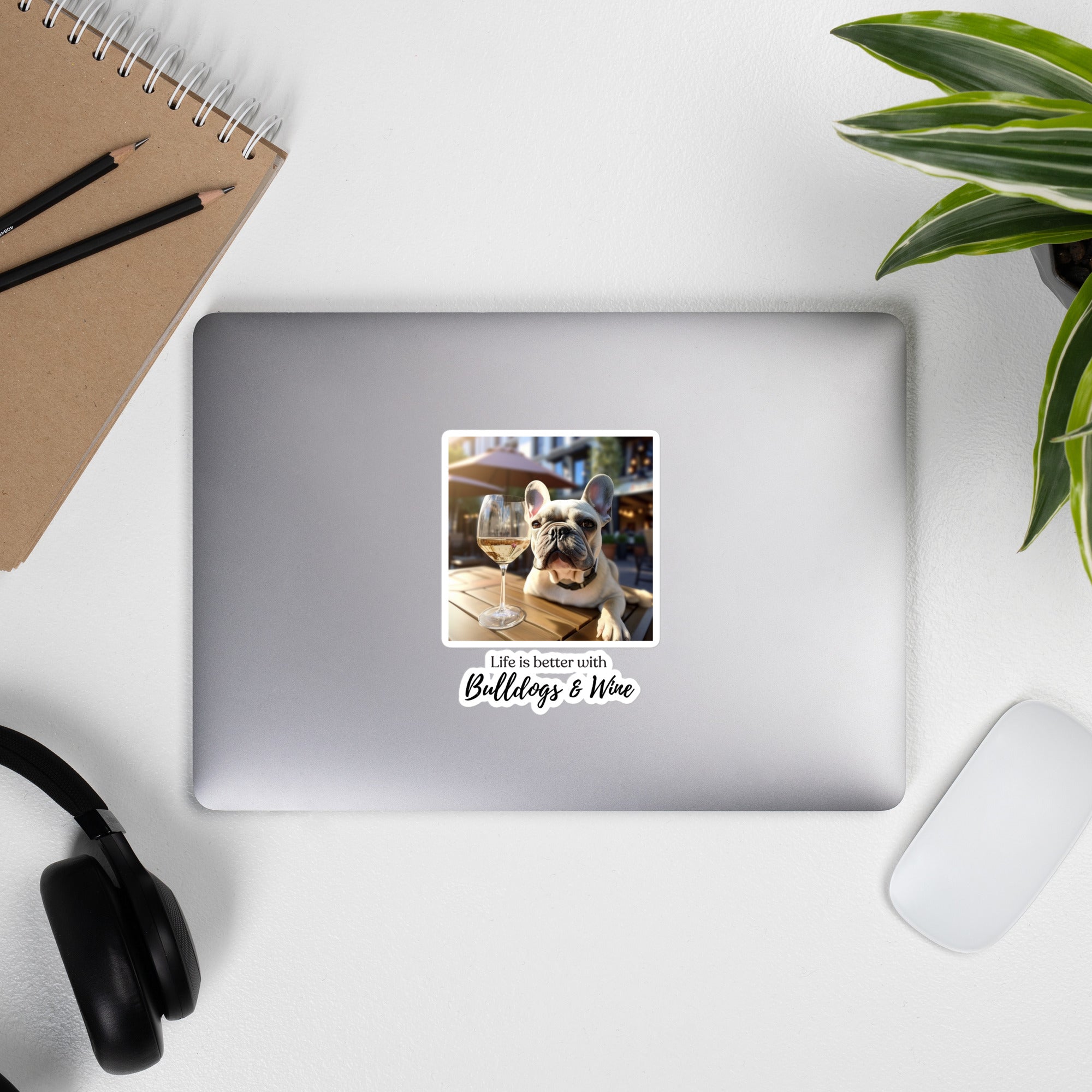 Bubble-free stickers - Life is Better - French Bulldog