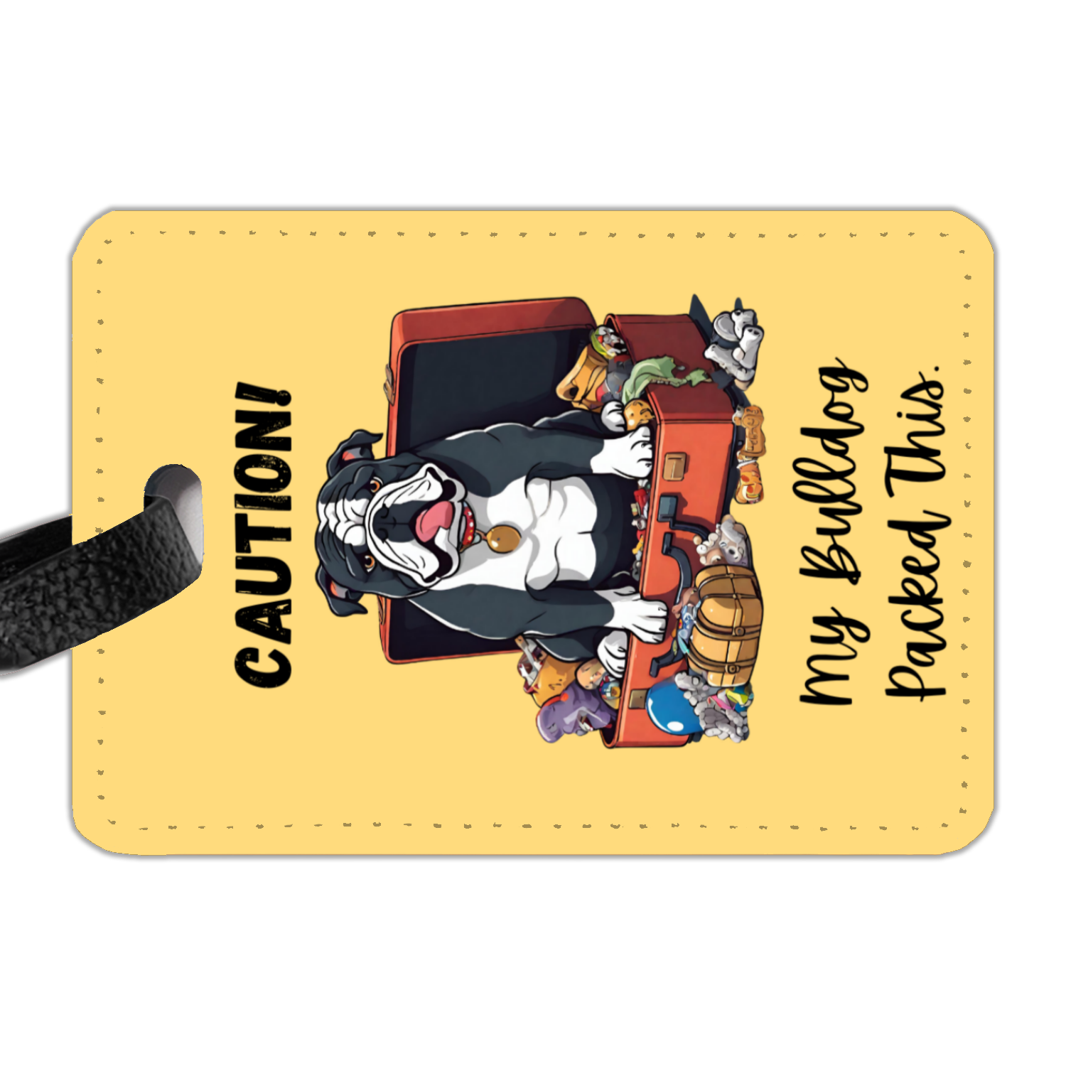 Bulldog Luggage Tags (English/Black)