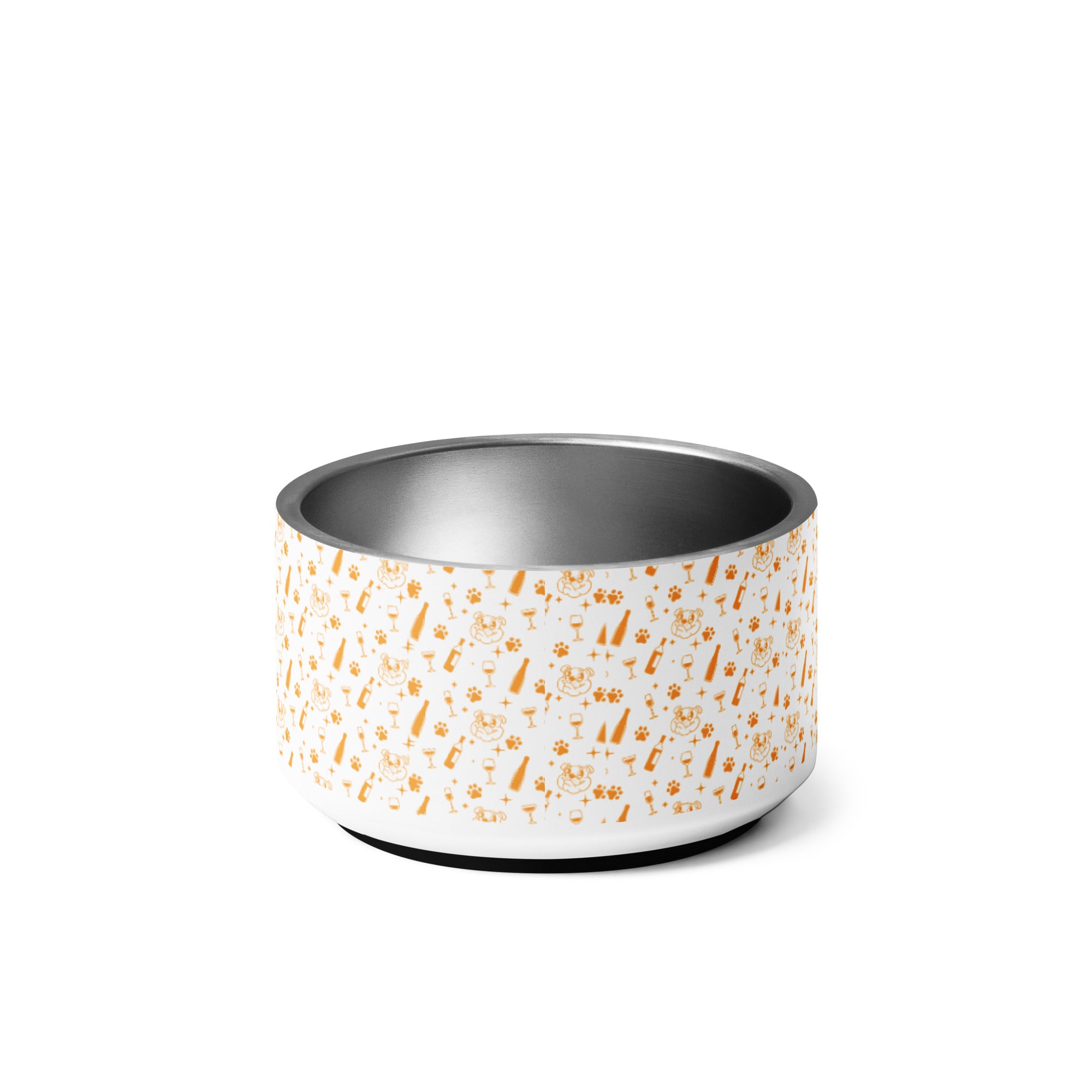 Pet bowl - Sip - Orange detail shot - English Bulldog mom gift | Tipsy Bully