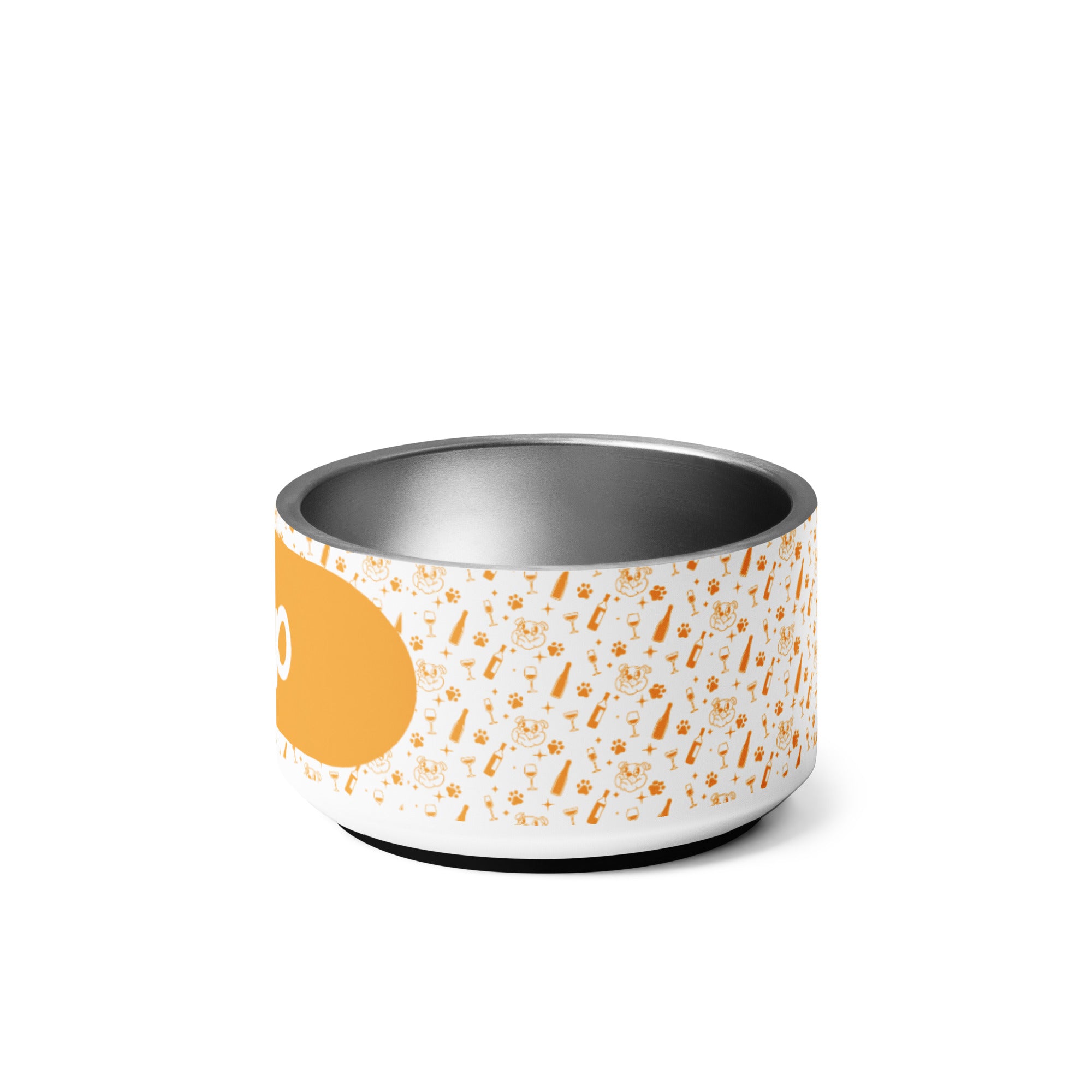 Pet bowl - Sip - Orange size chart - English Bulldog mom gift | Tipsy Bully