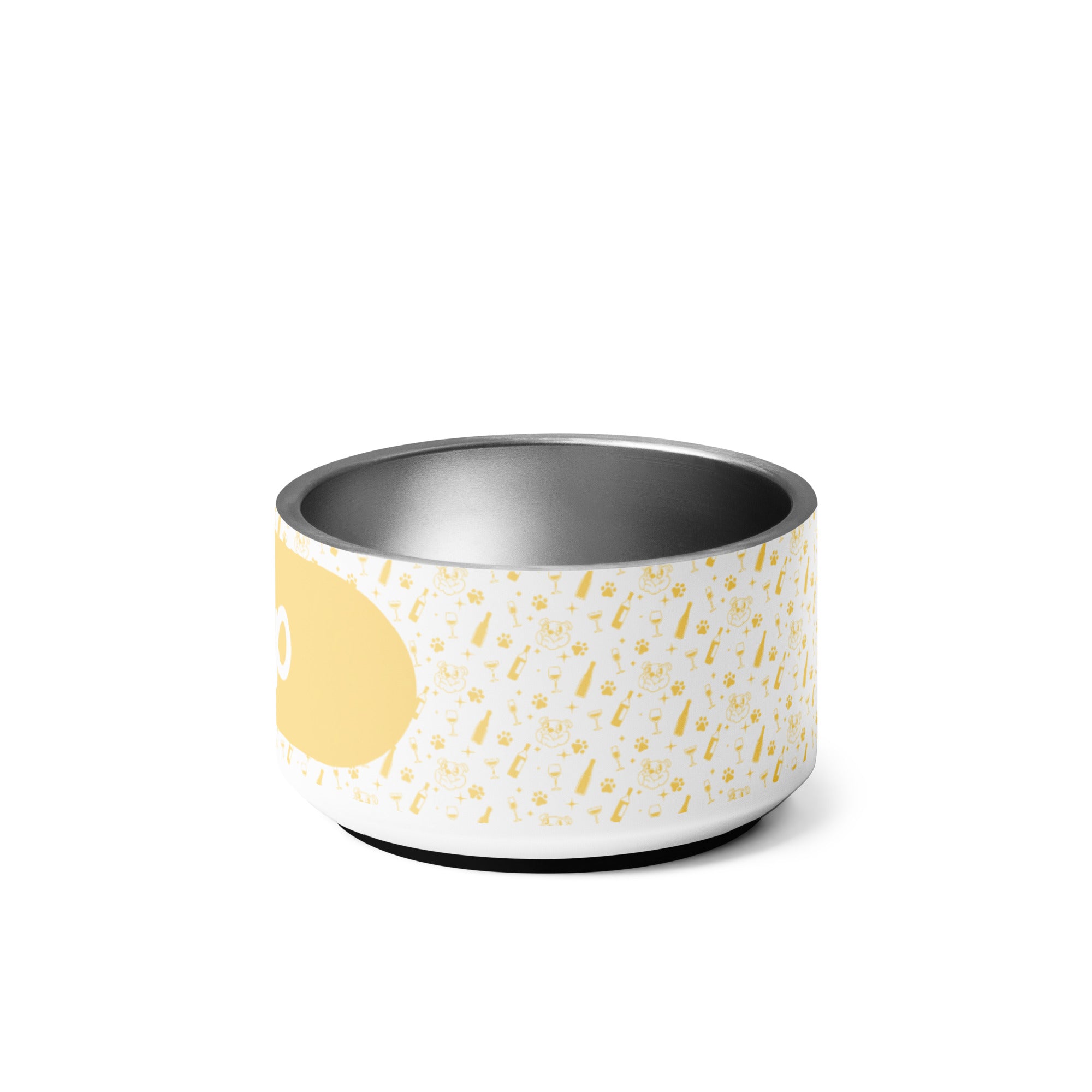 Pet bowl - Sip - Yellow size chart - English Bulldog mom gift | Tipsy Bully