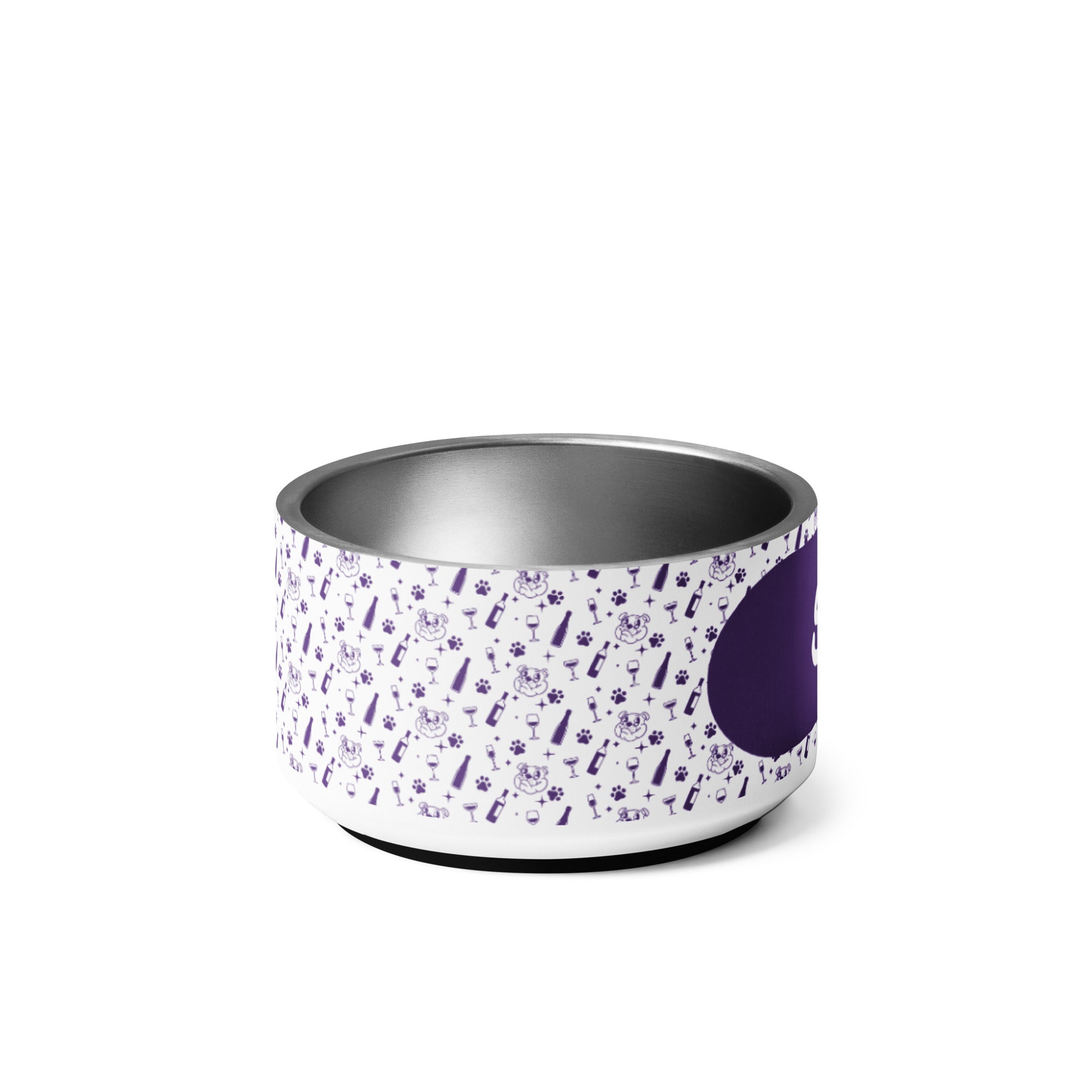 Pet bowl - Sip - Purple lifestyle photo - English Bulldog mom gift | Tipsy Bully
