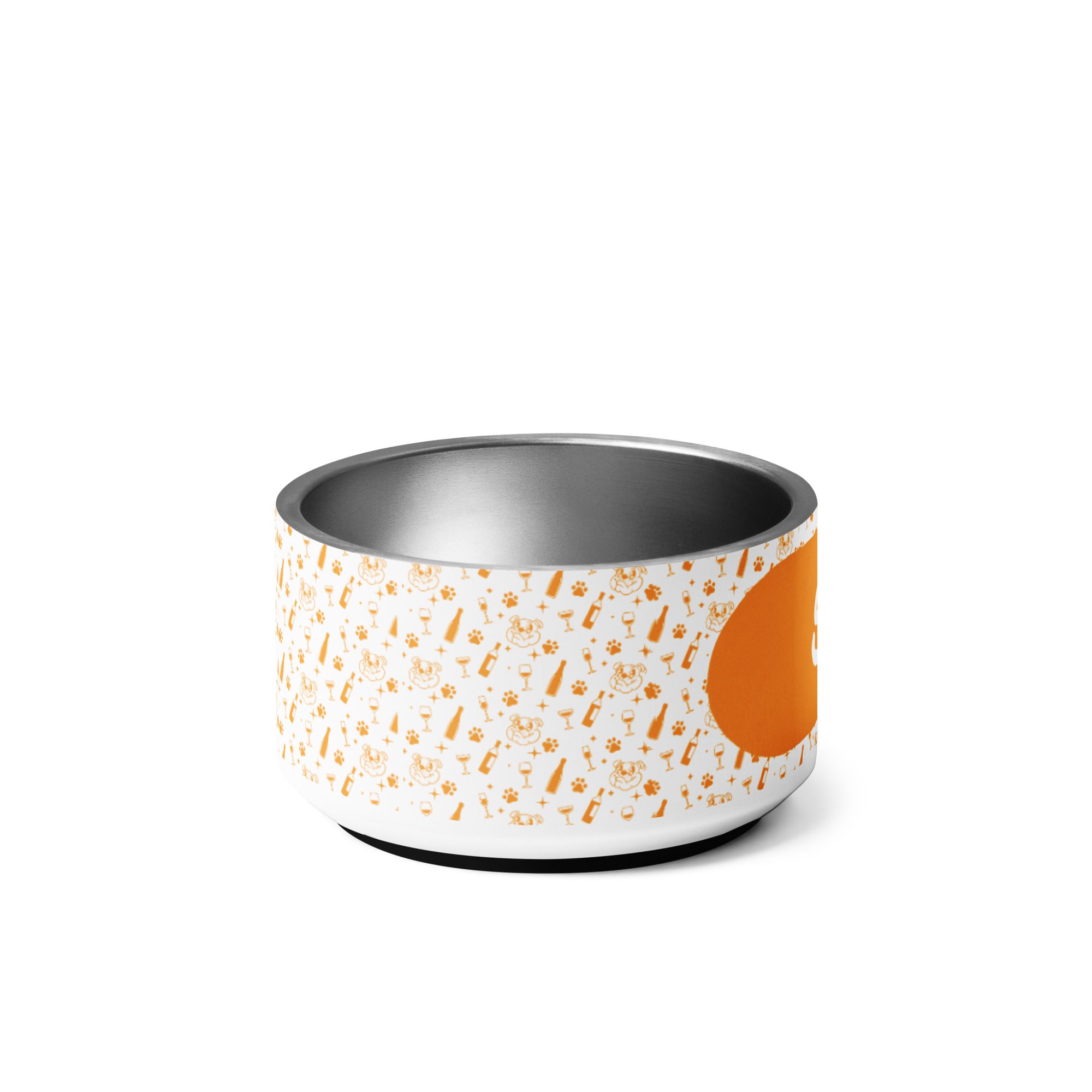 Pet bowl - Sip - Orange lifestyle photo - English Bulldog mom gift | Tipsy Bully