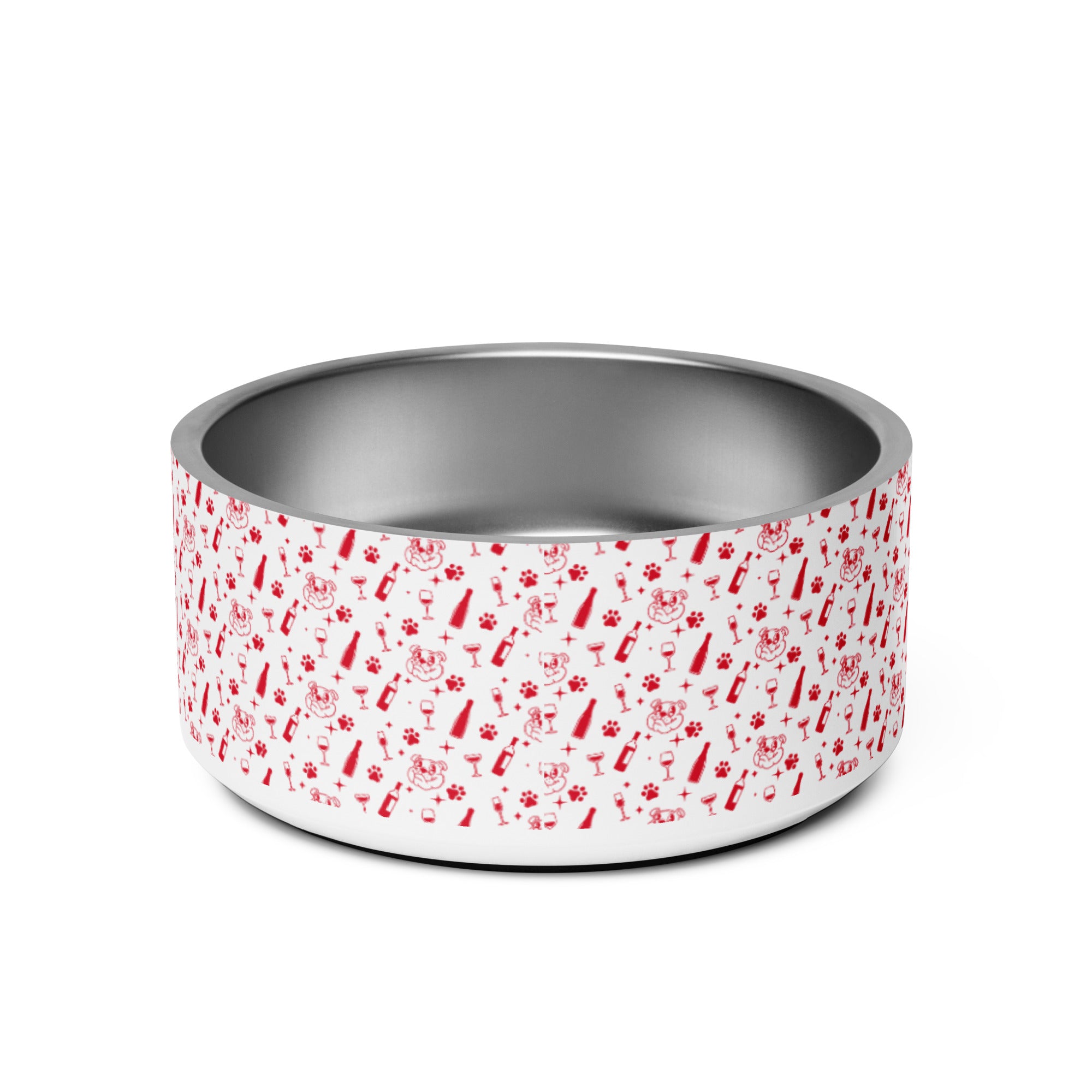 Pet bowl - Sip - Red color option - English Bulldog mom gift | Tipsy Bully