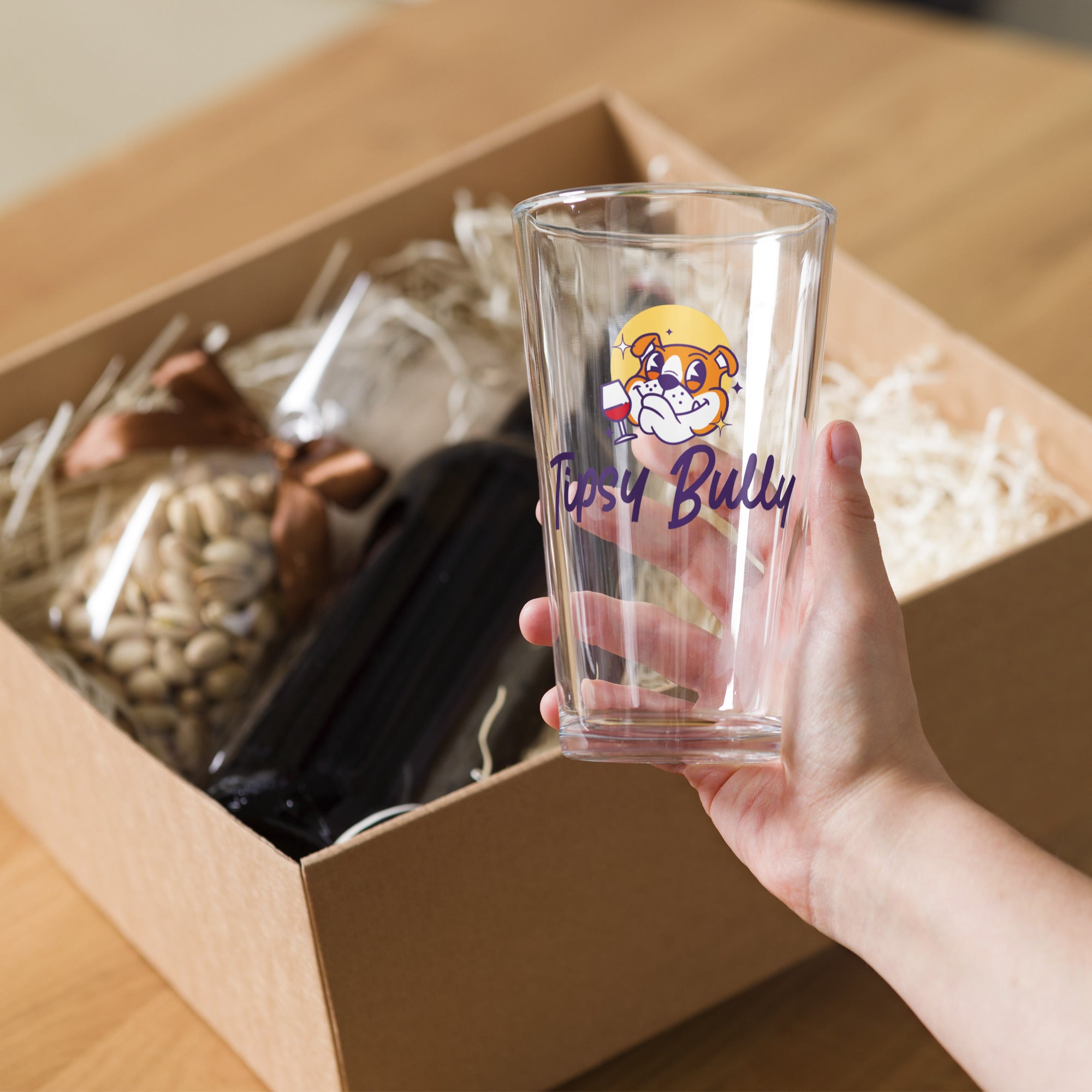 Bulldog Shaker pint glass - Tipsy Bully