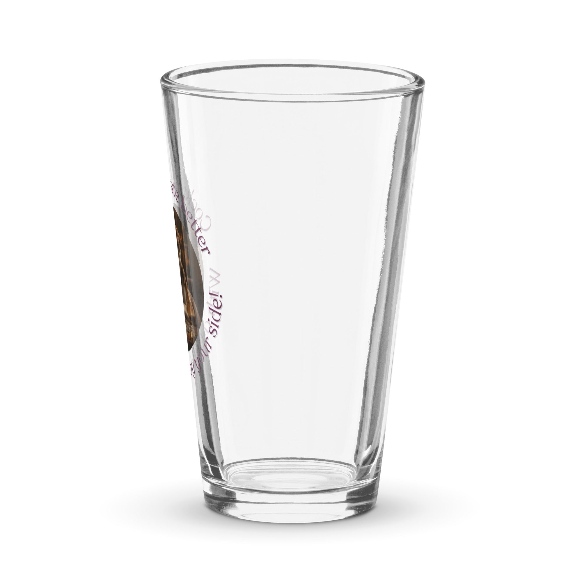Shaker pint glass - Cocktails Taste Better - American Bulldog lifestyle photo - English Bulldog mom gift | Tipsy Bully