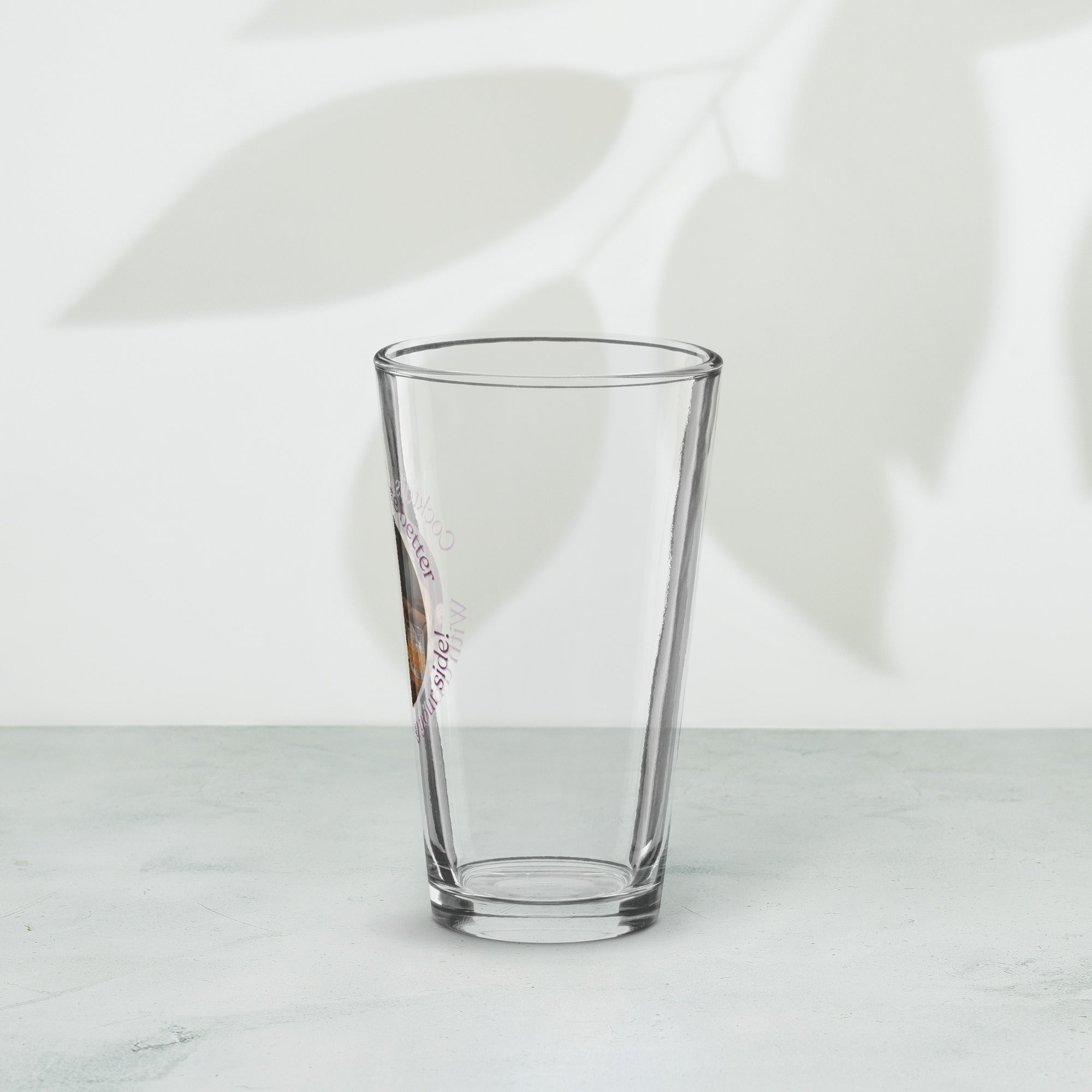 Shaker pint glass - Cocktails Taste Better - English Bulldog