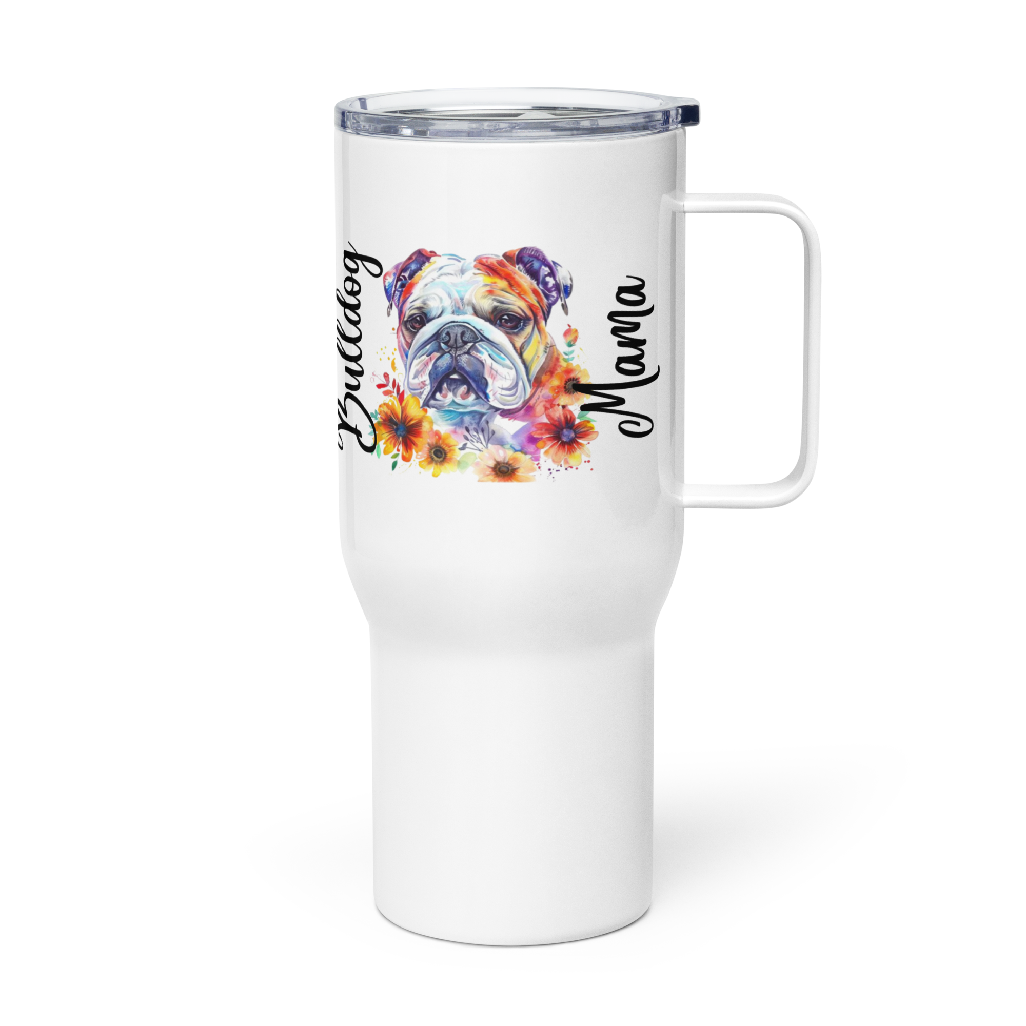 Bulldog Mama Travel Tumbler (English)