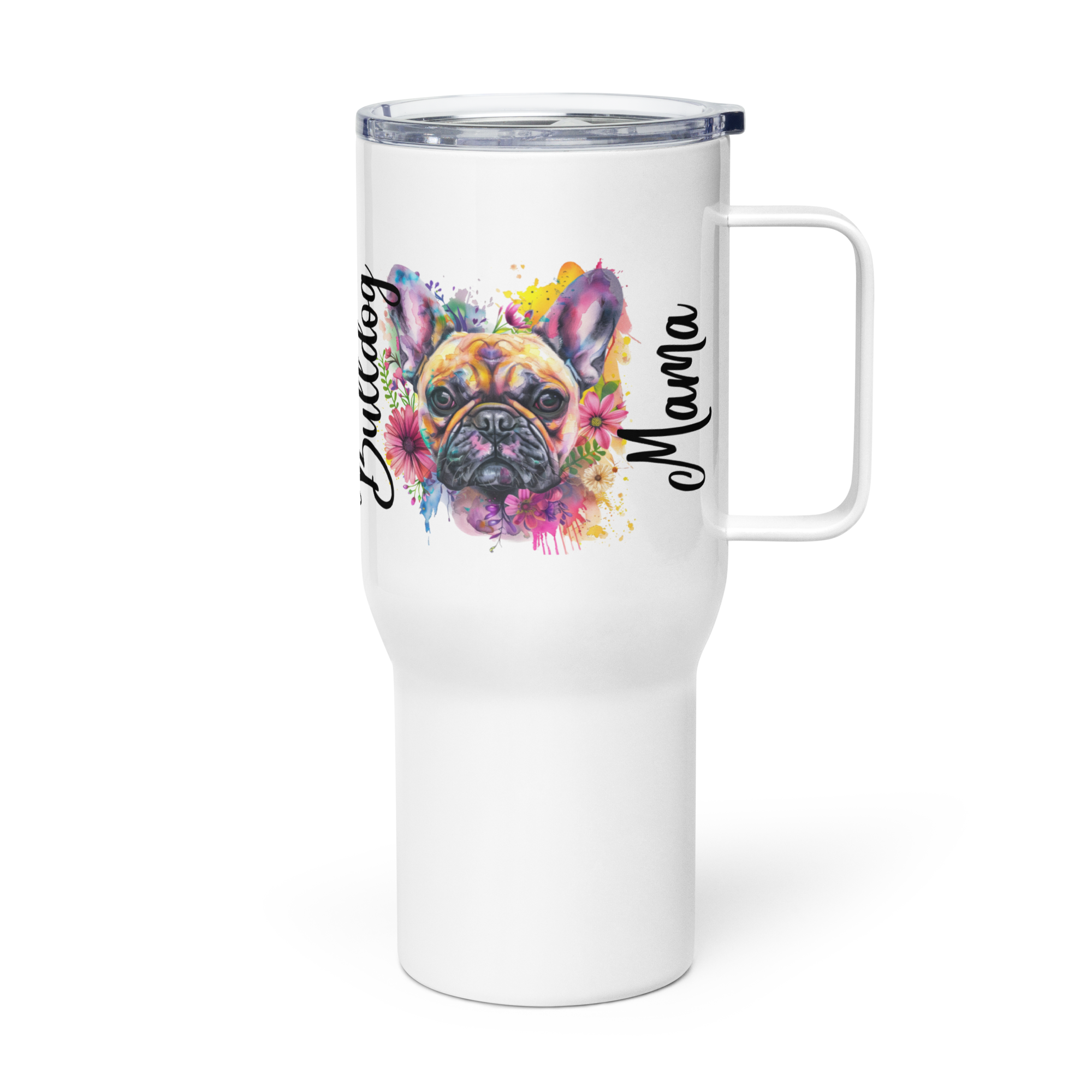Bulldog Mama Travel Tumbler (French)