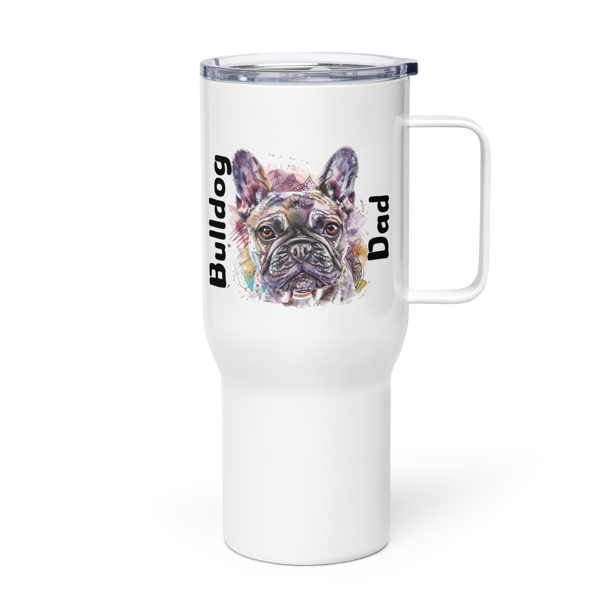 Bulldog Dad Travel Tumbler (French)