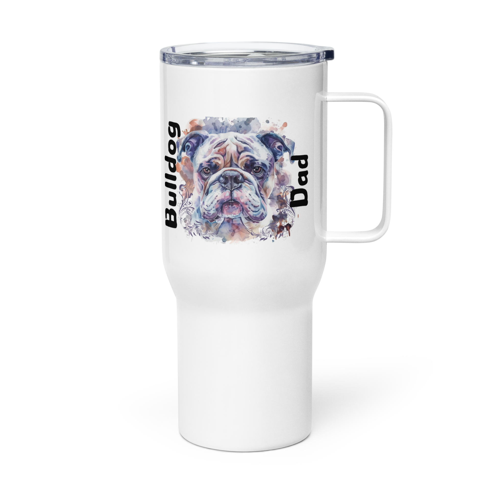 Bulldog Dad Travel Tumbler (English)