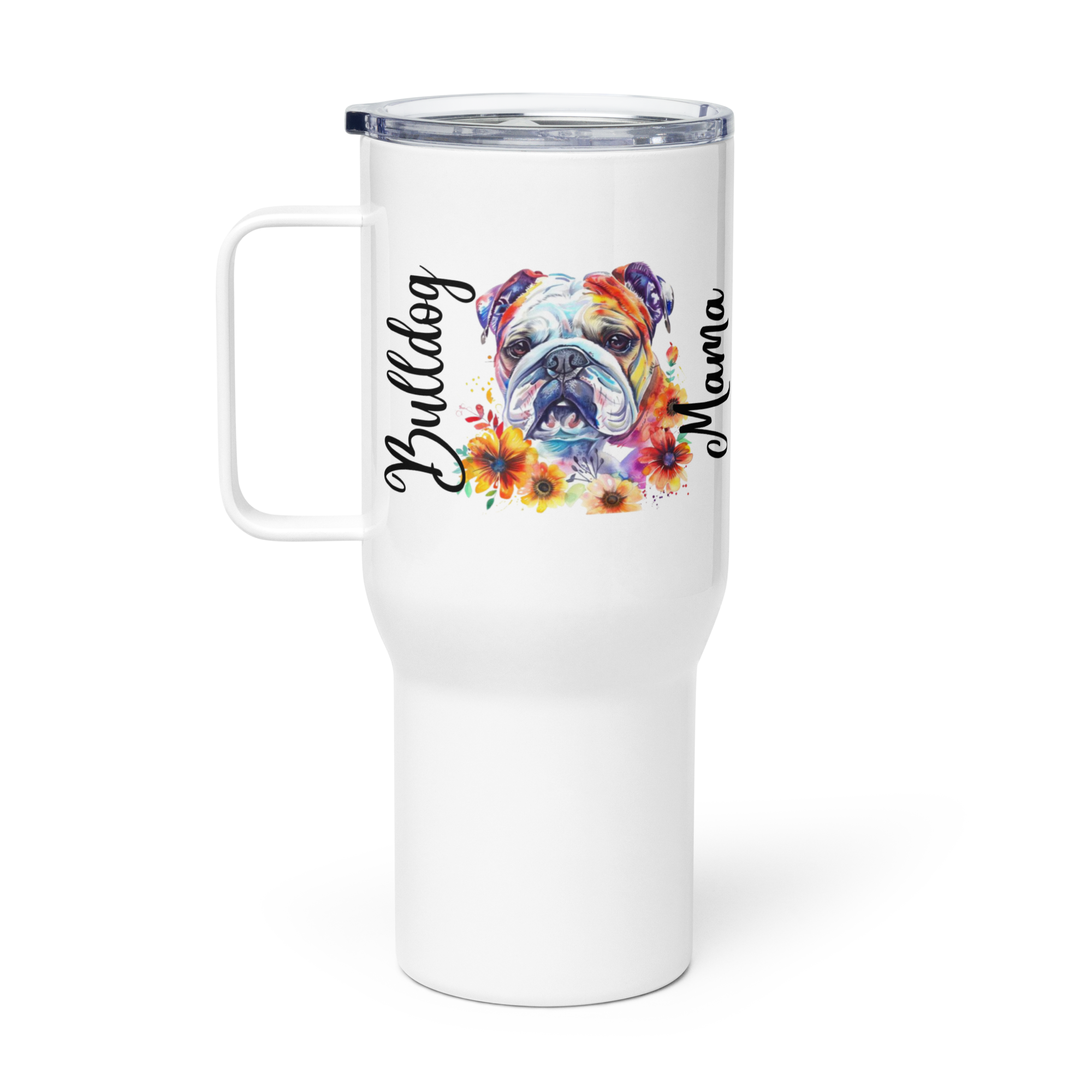 Bulldog Mama Travel Tumbler (English)