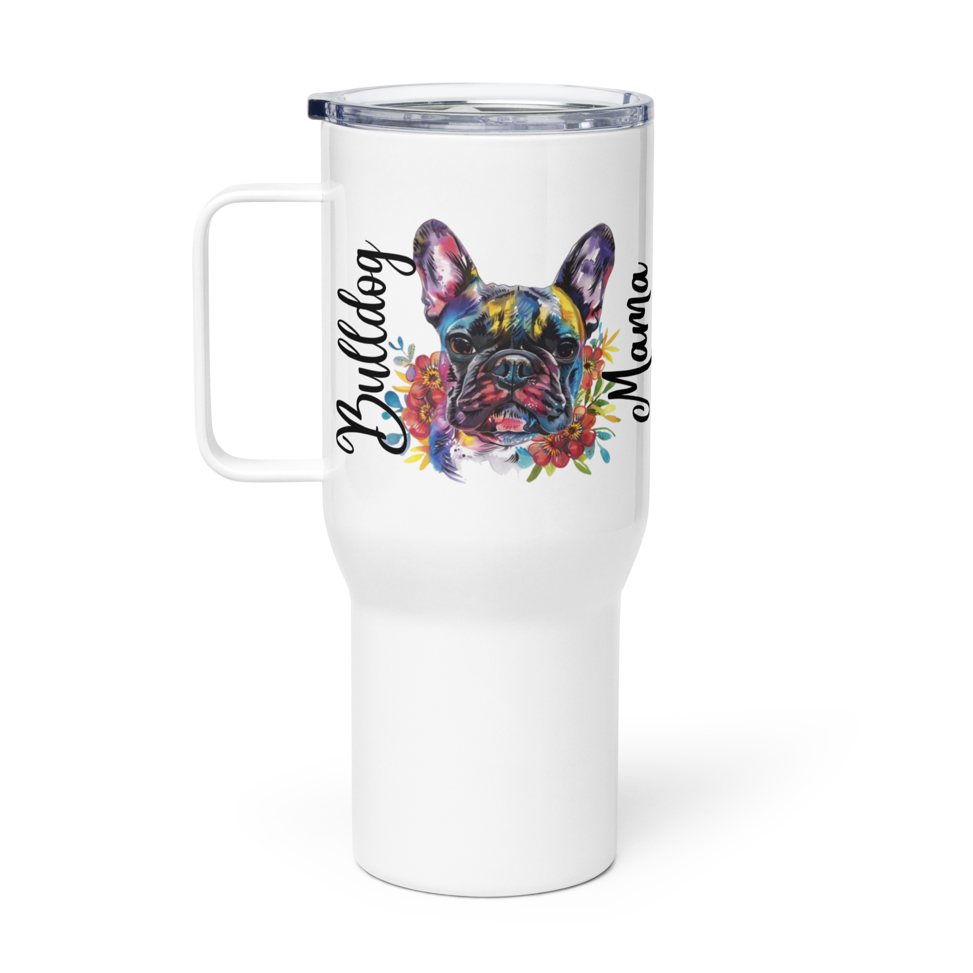Bulldog Mama Travel Tumbler (French)