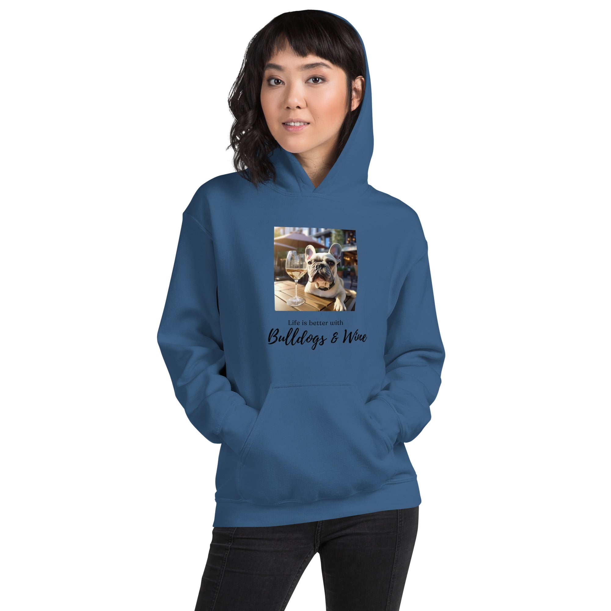 Unisex Hoodie - Life is Better - French Bulldog