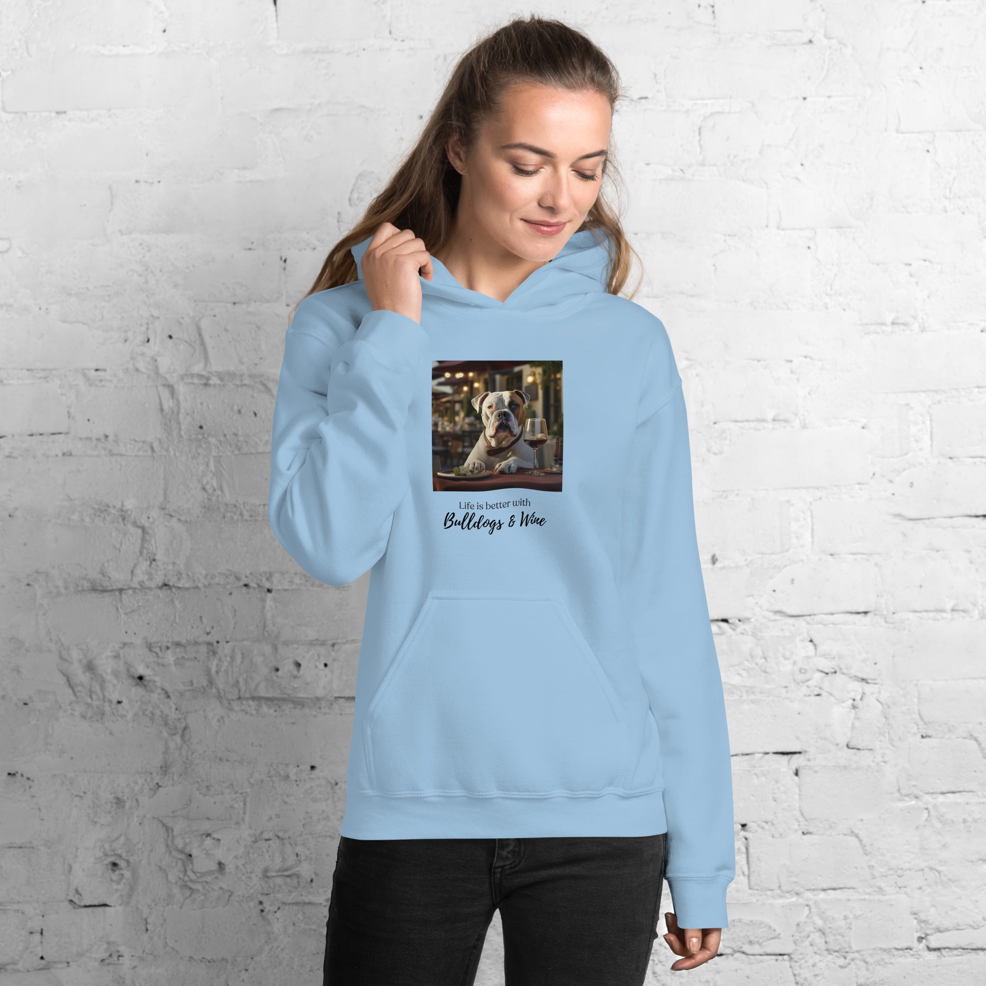 Unisex Hoodie - Life is Better - American Bulldog