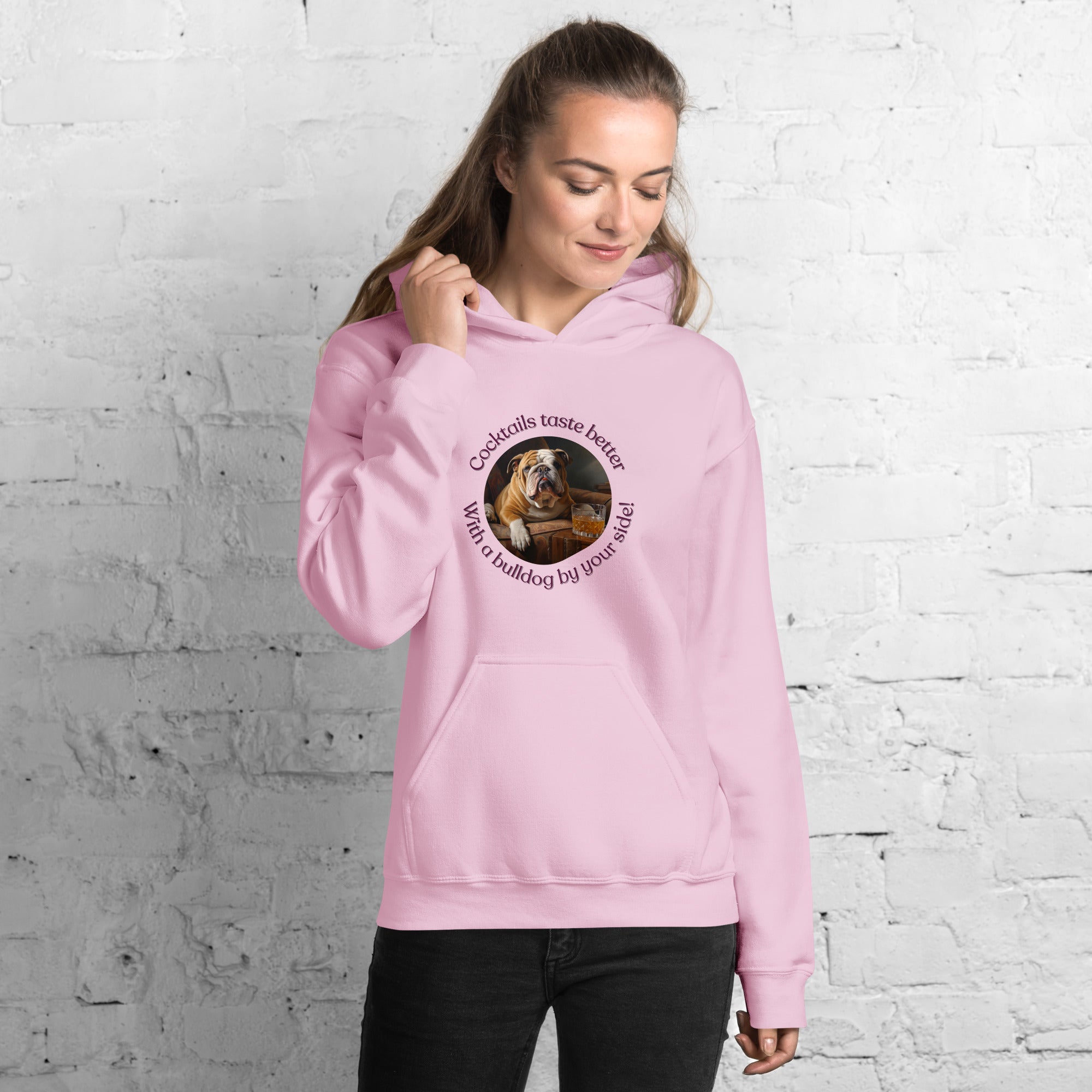 Unisex Hoodie - Cocktails Taste Better - English Bulldog