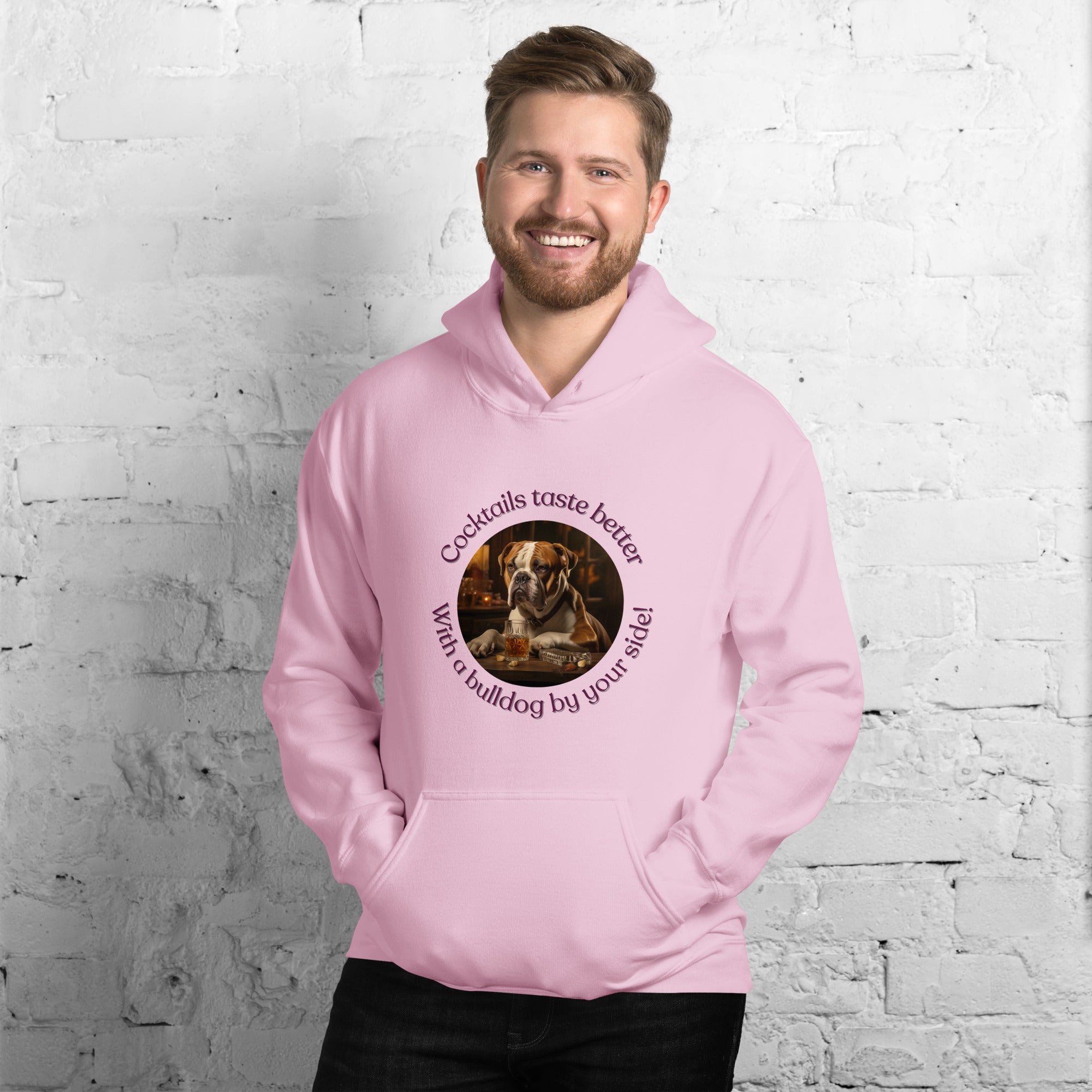 Unisex Hoodie - Cocktails Taste Better - American Bulldog color option - English Bulldog mom gift | Tipsy Bully
