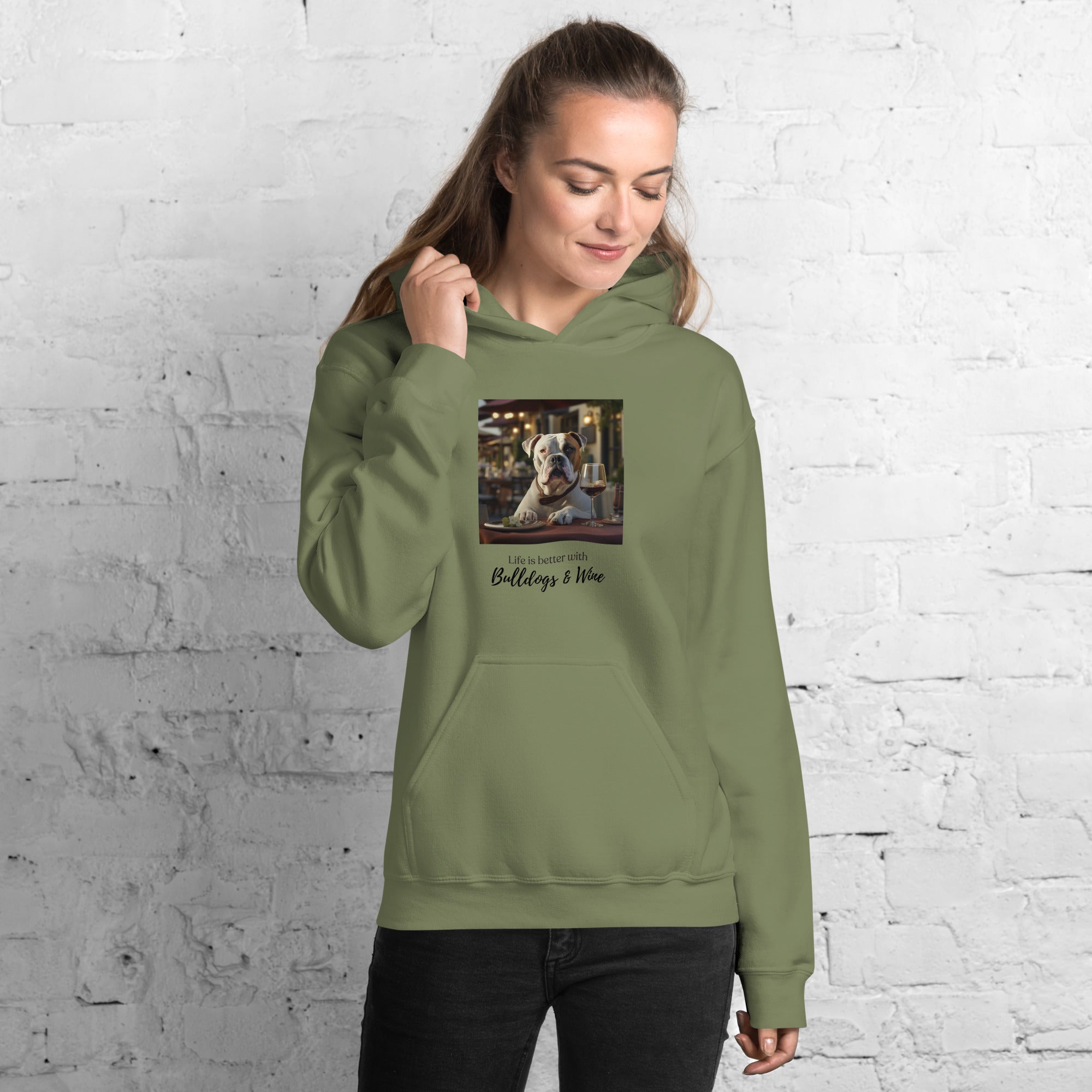 Unisex Hoodie - Life is Better - American Bulldog