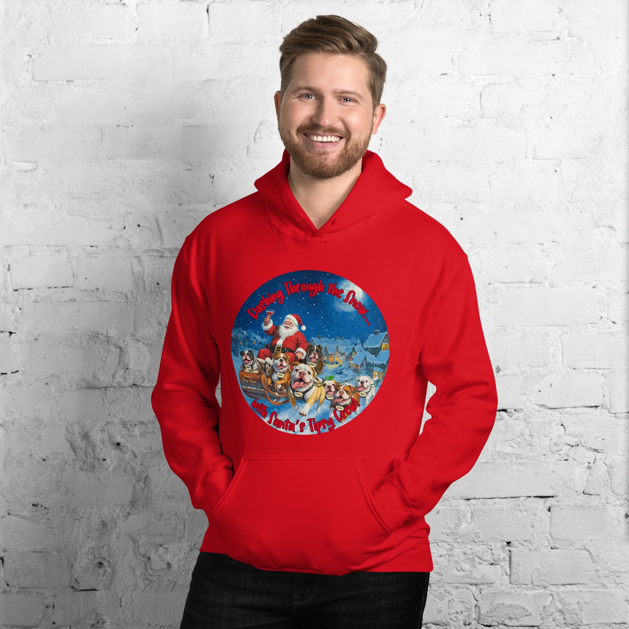 Santa's Tipsy Crew Hoodie (English)