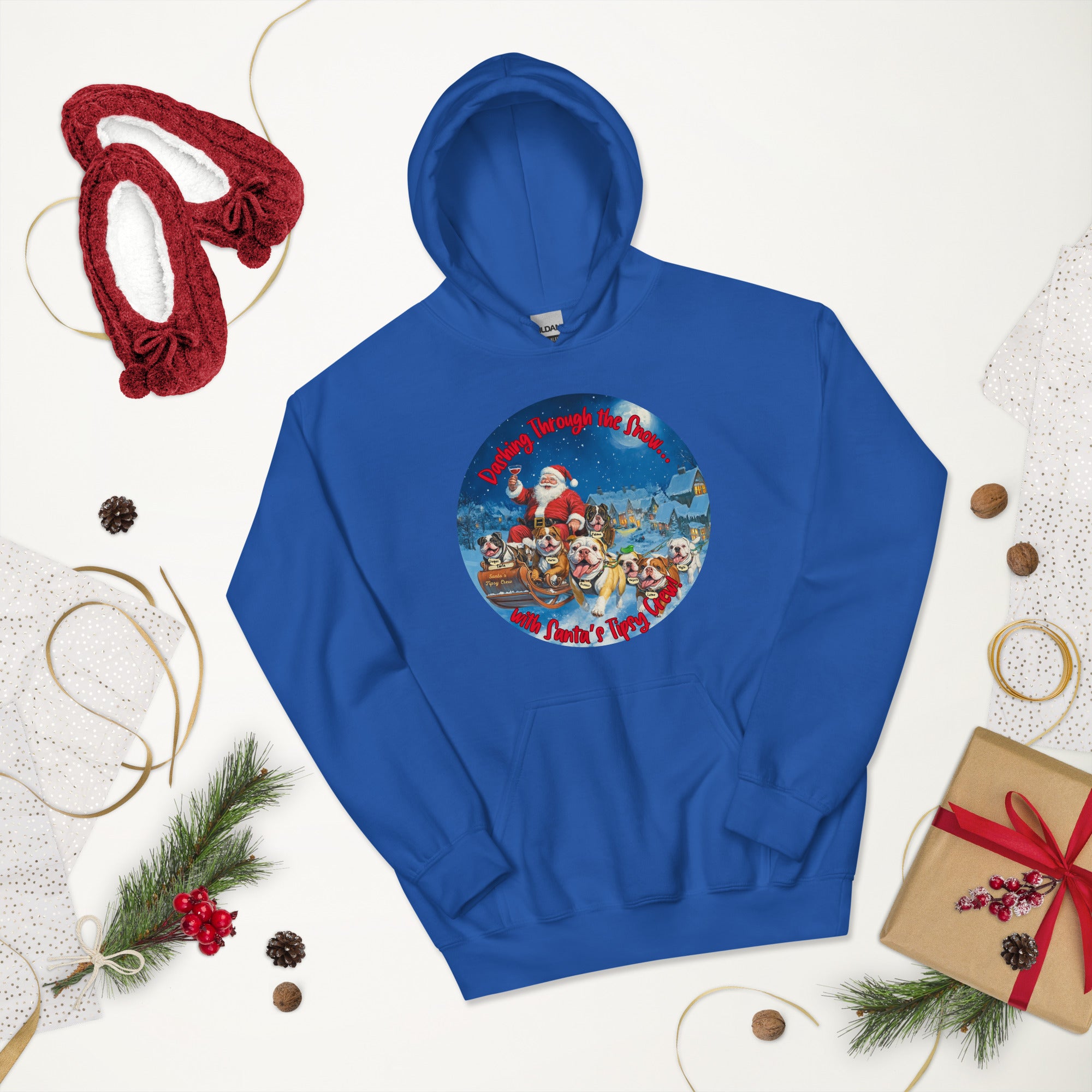 Santa's Tipsy Crew Hoodie (English)