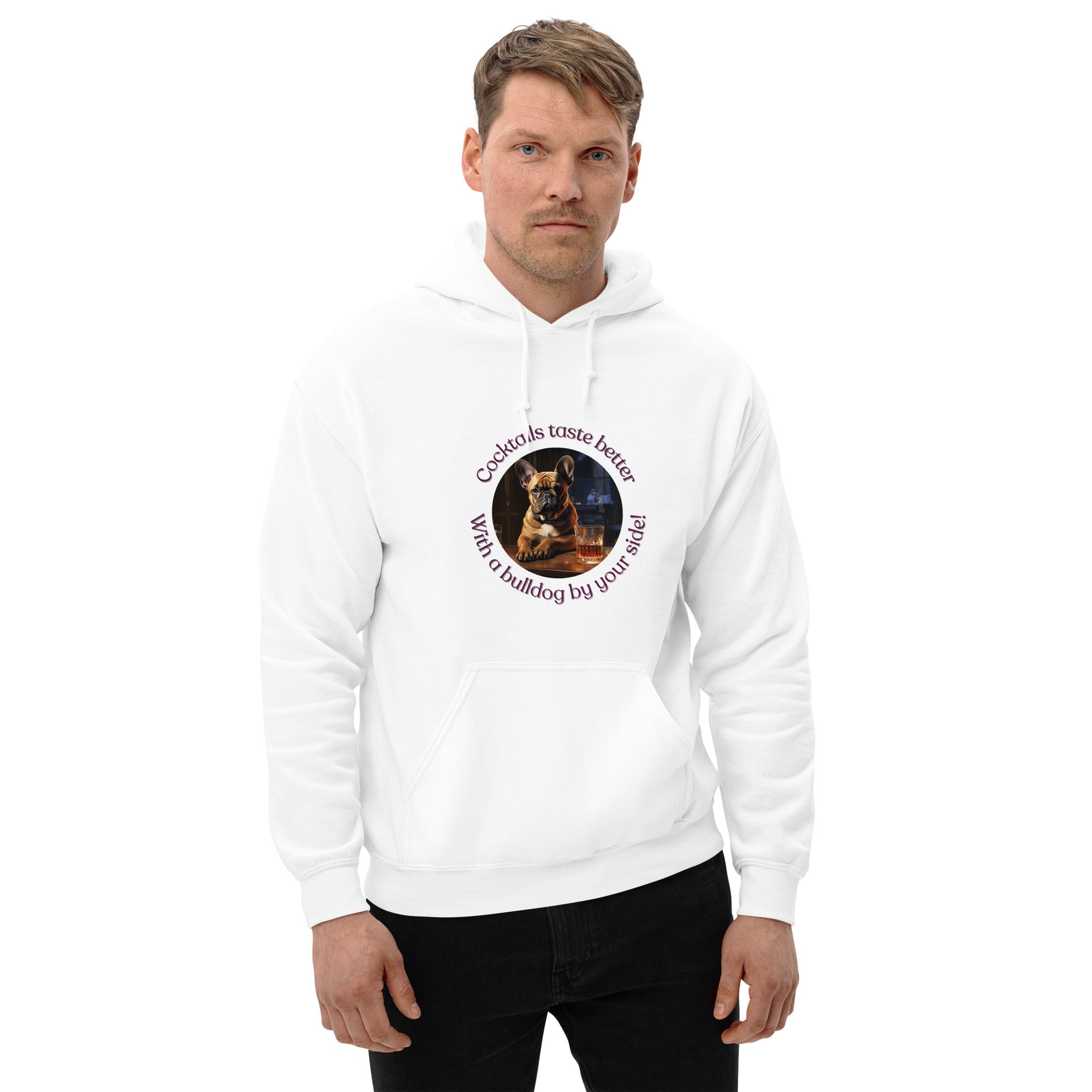 Unisex Hoodie - Cocktails Taste Better - French Bulldog