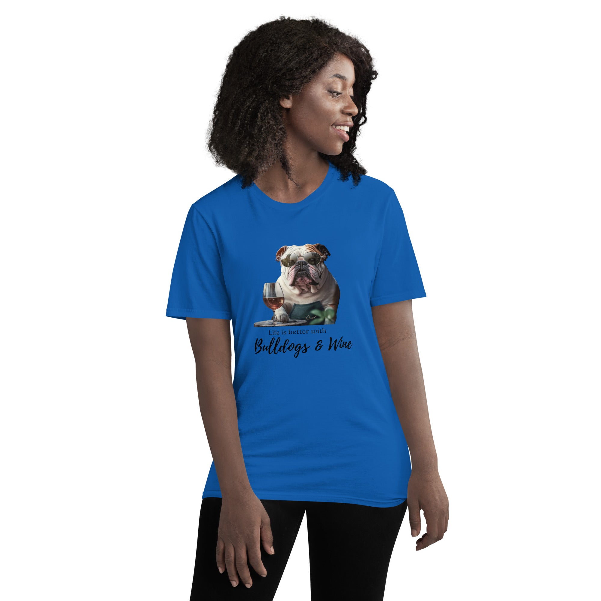 Short-Sleeve T-Shirt - Life is Better - English Bulldog