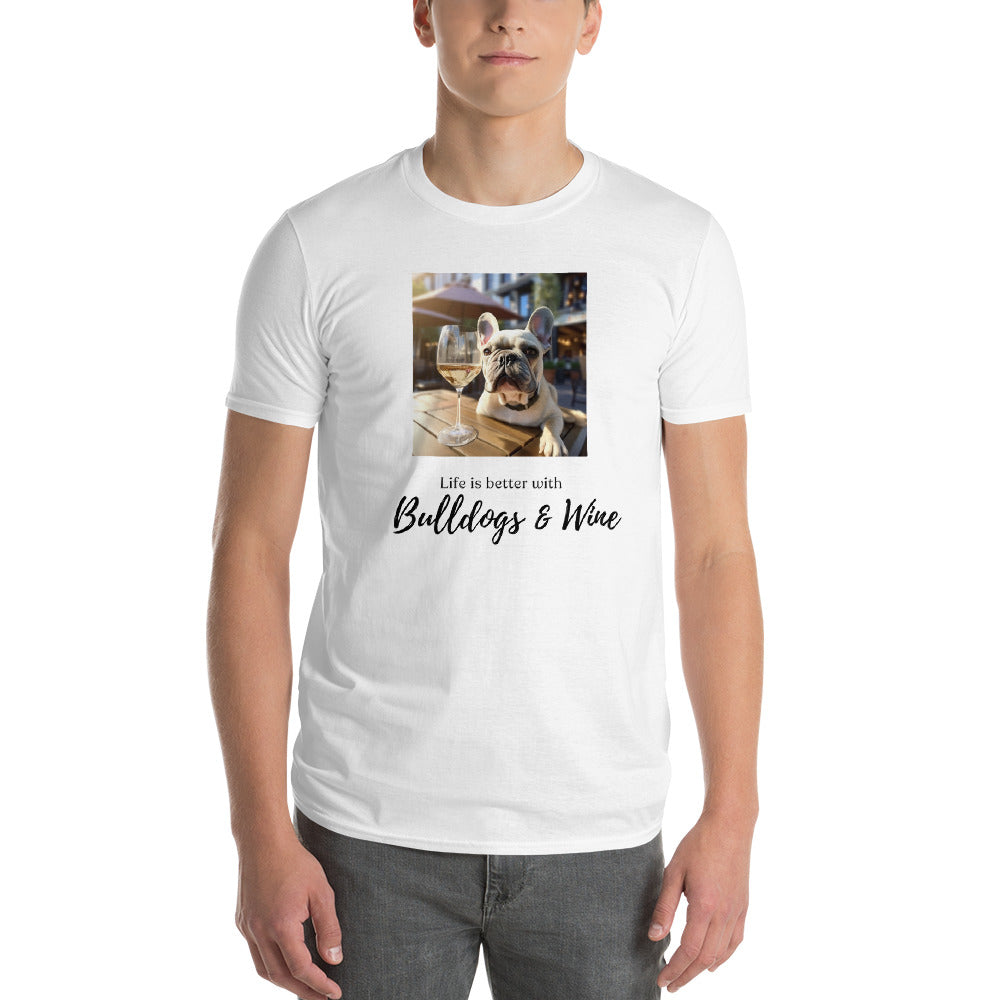Short-Sleeve T-Shirt - Life is Better - French Bulldog