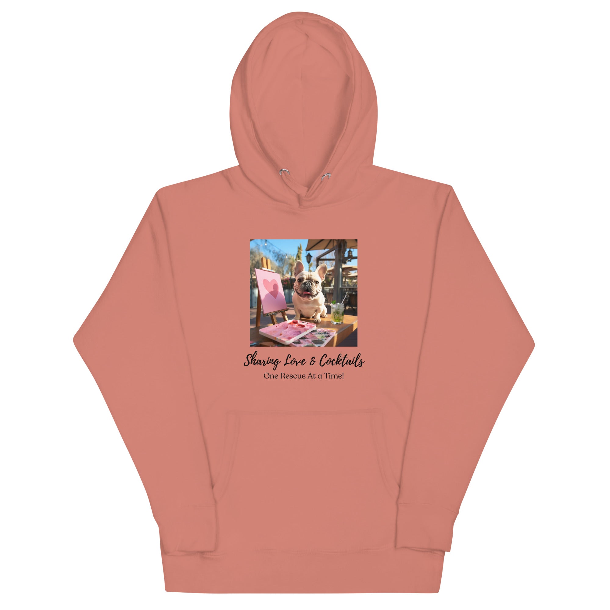Unisex Hoodie - Sharing Love - French Bulldog