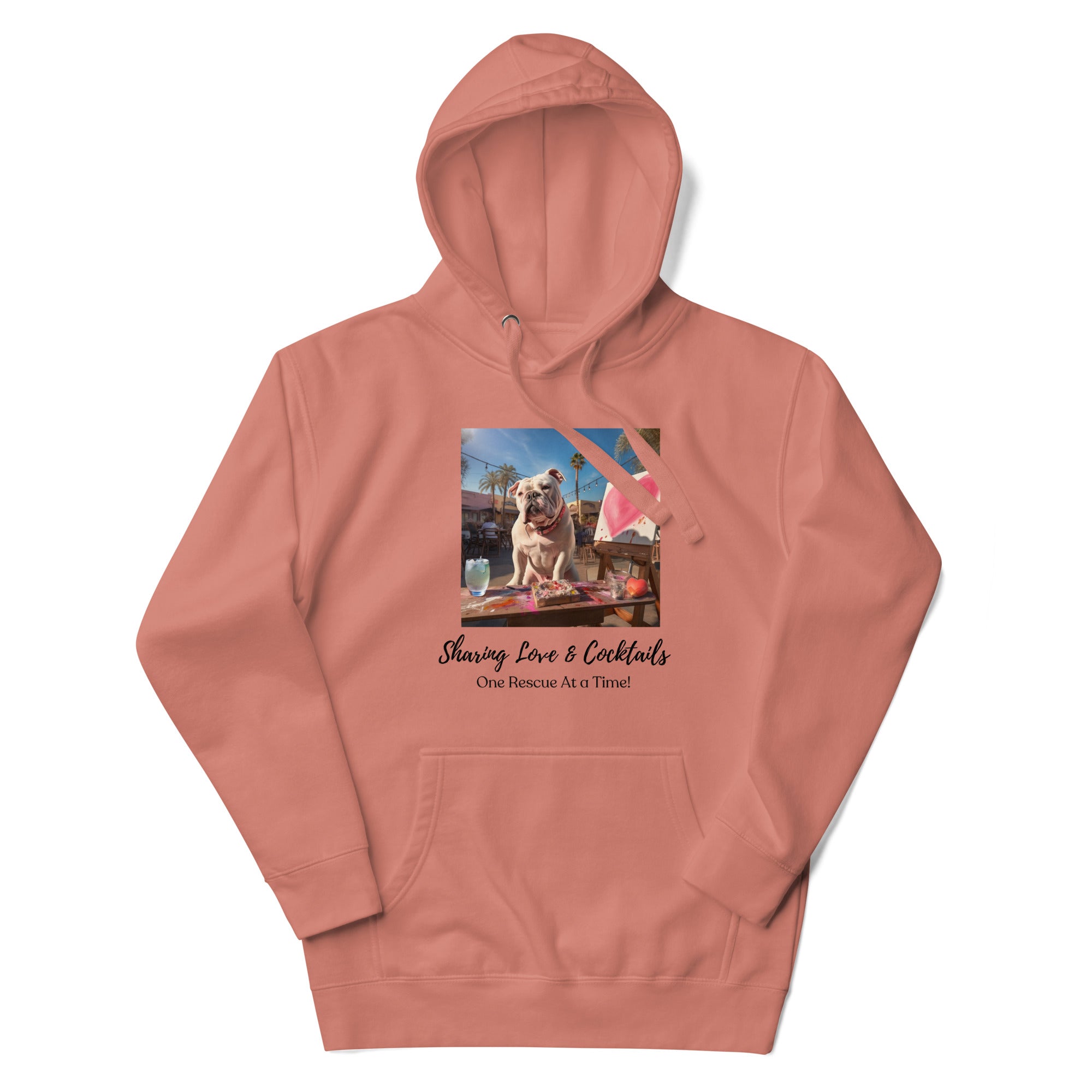 Sharing Love & Cocktails - American Bulldog alternate view - English Bulldog mom gift | Tipsy Bully