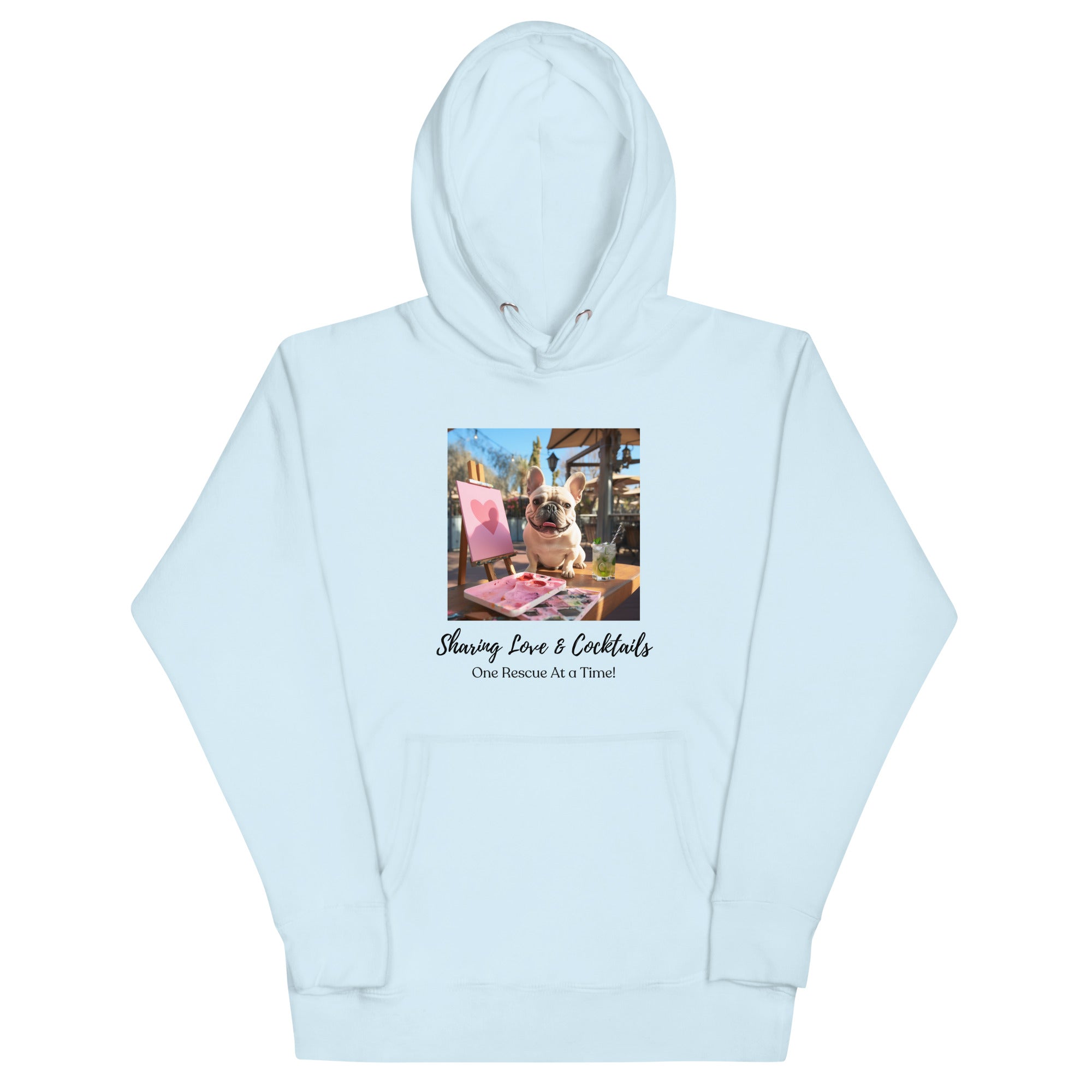 Unisex Hoodie - Sharing Love - French Bulldog