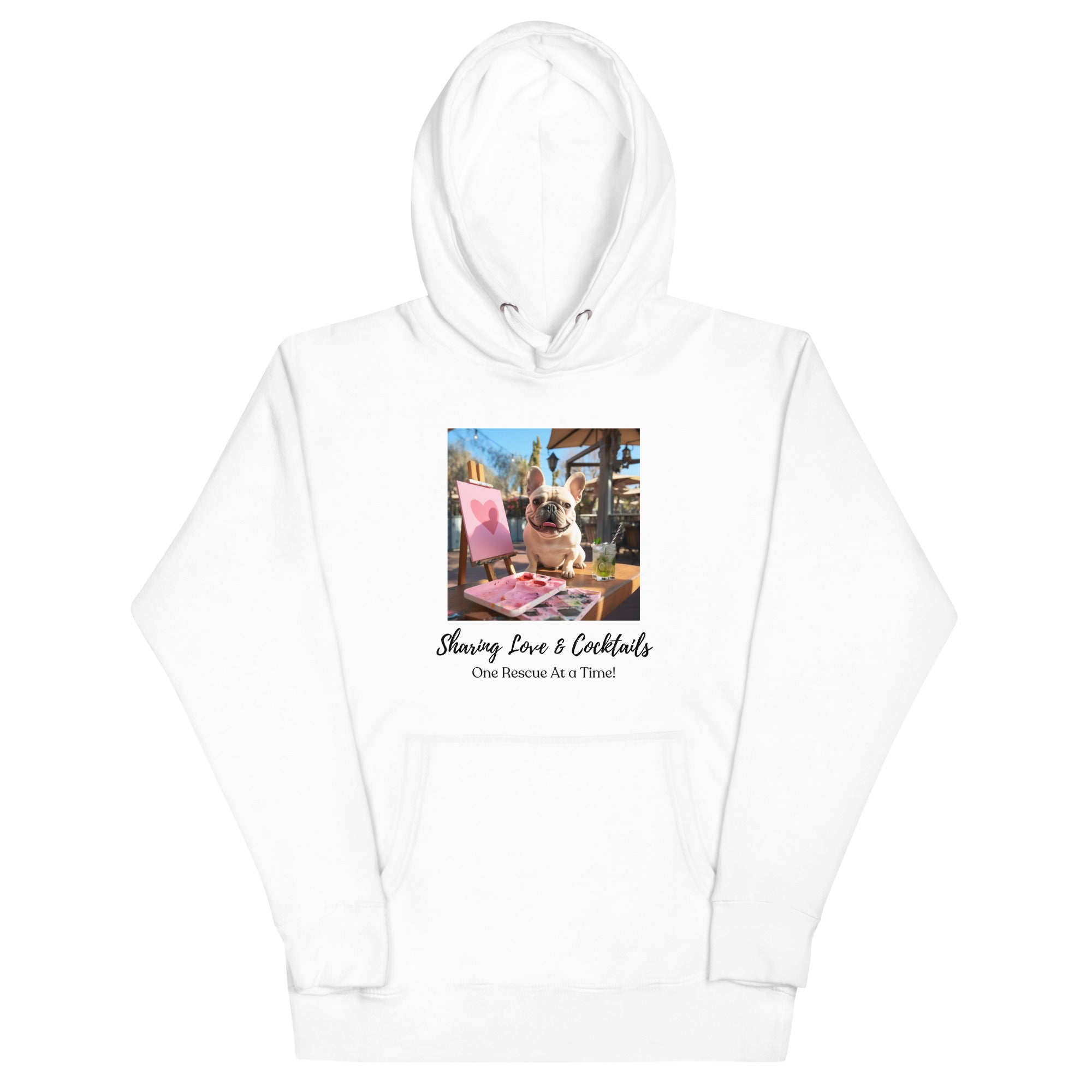 Unisex Hoodie - Sharing Love - French Bulldog