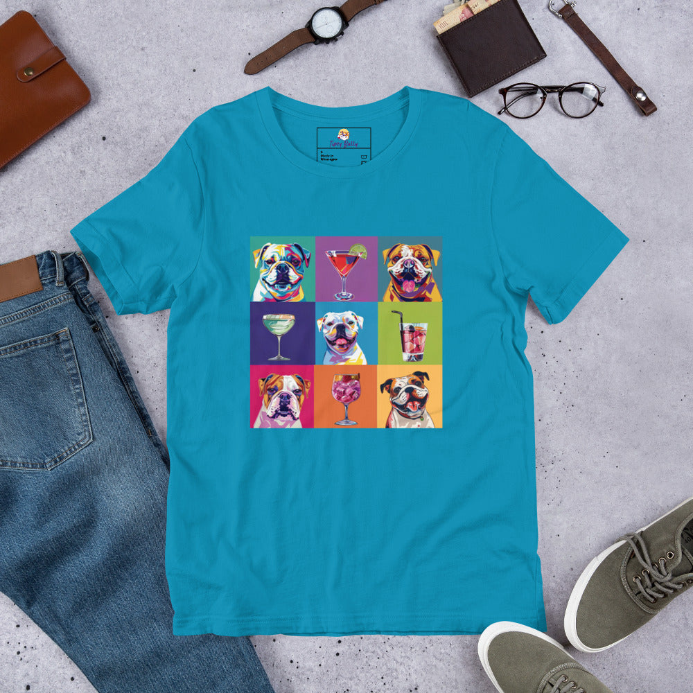 Paws & Cocktails Pop Art Tee Unisex t-shirt (English)
