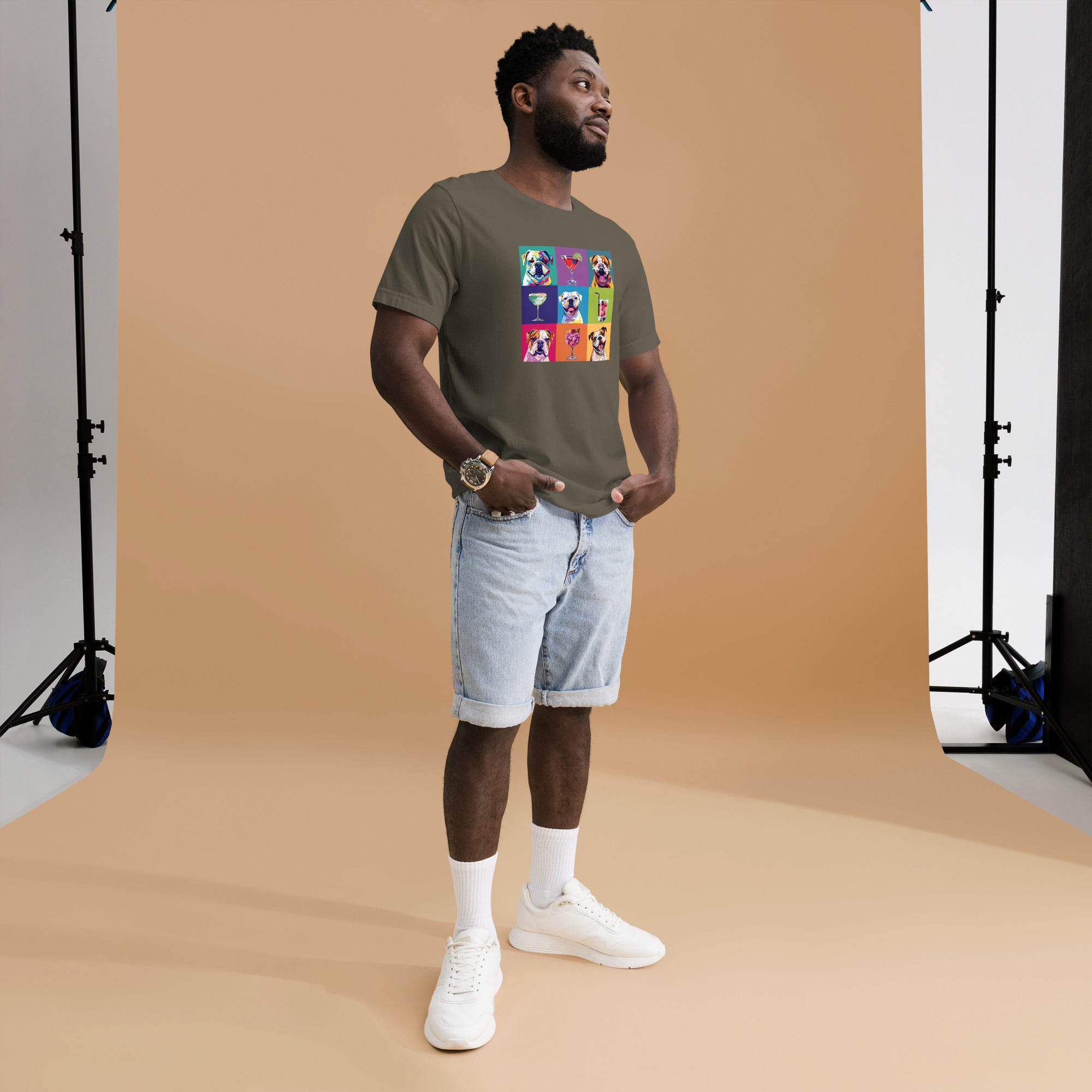 Paws & Cocktails Pop Art Tee Unisex t-shirt (English)