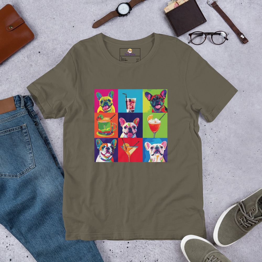 Paws & Cocktails Pop Art Tee Unisex t-shirt (French)