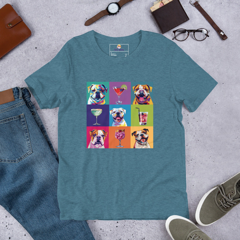Paws & Cocktails Pop Art Tee Unisex t-shirt (English)