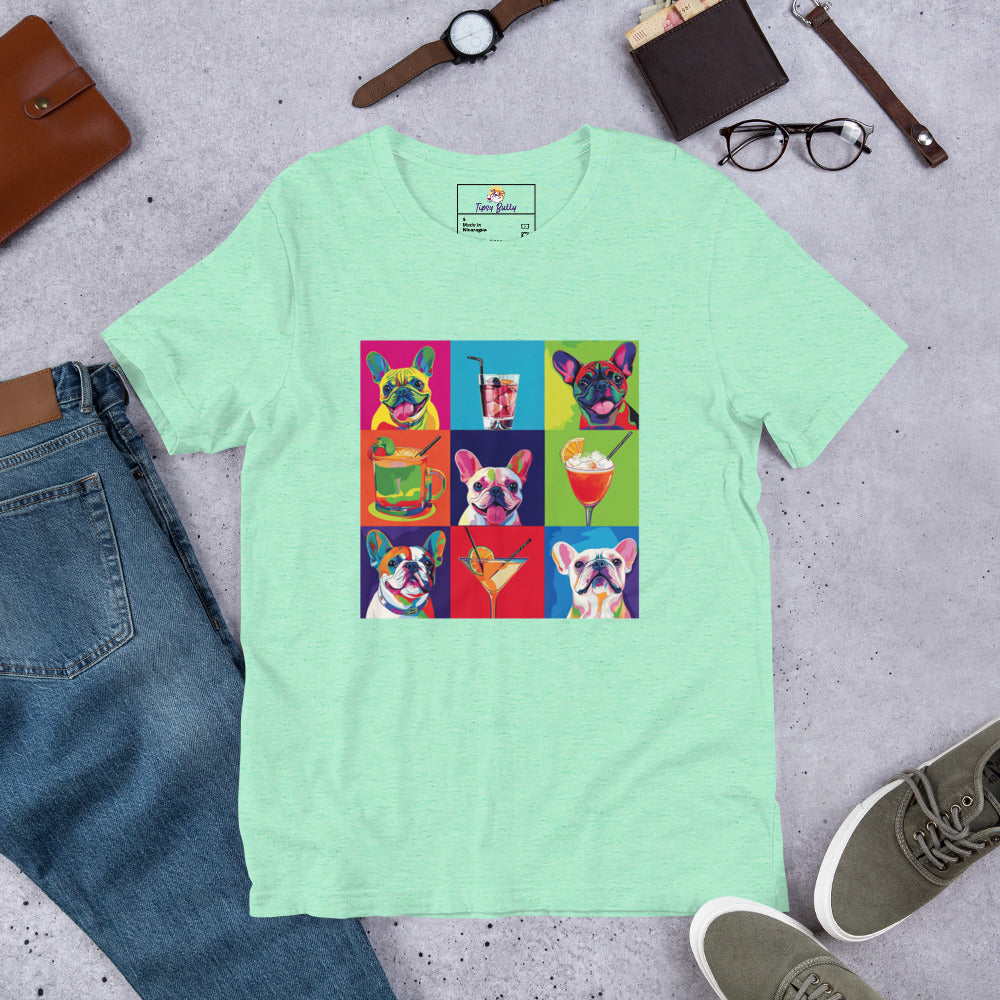 Paws & Cocktails Pop Art Tee Unisex t-shirt (French)