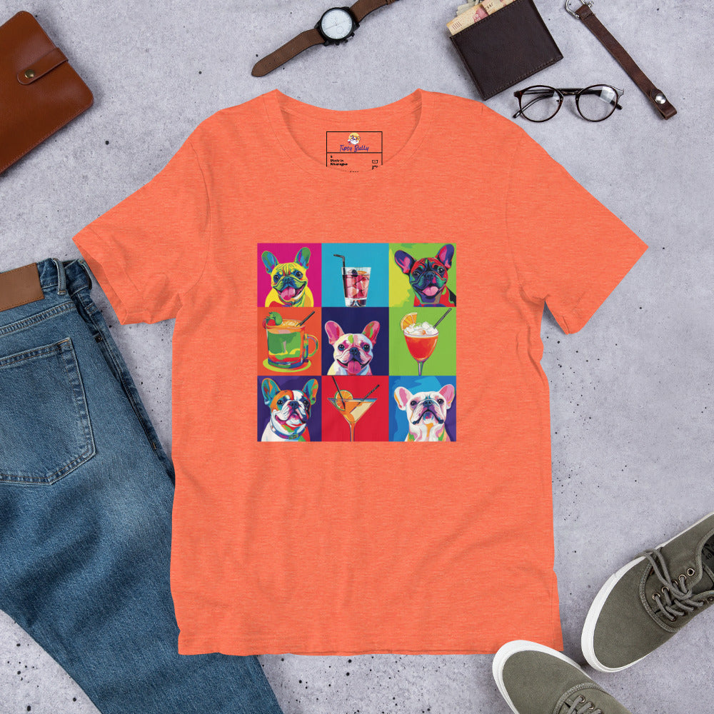 Paws & Cocktails Pop Art Tee Unisex t-shirt (French)