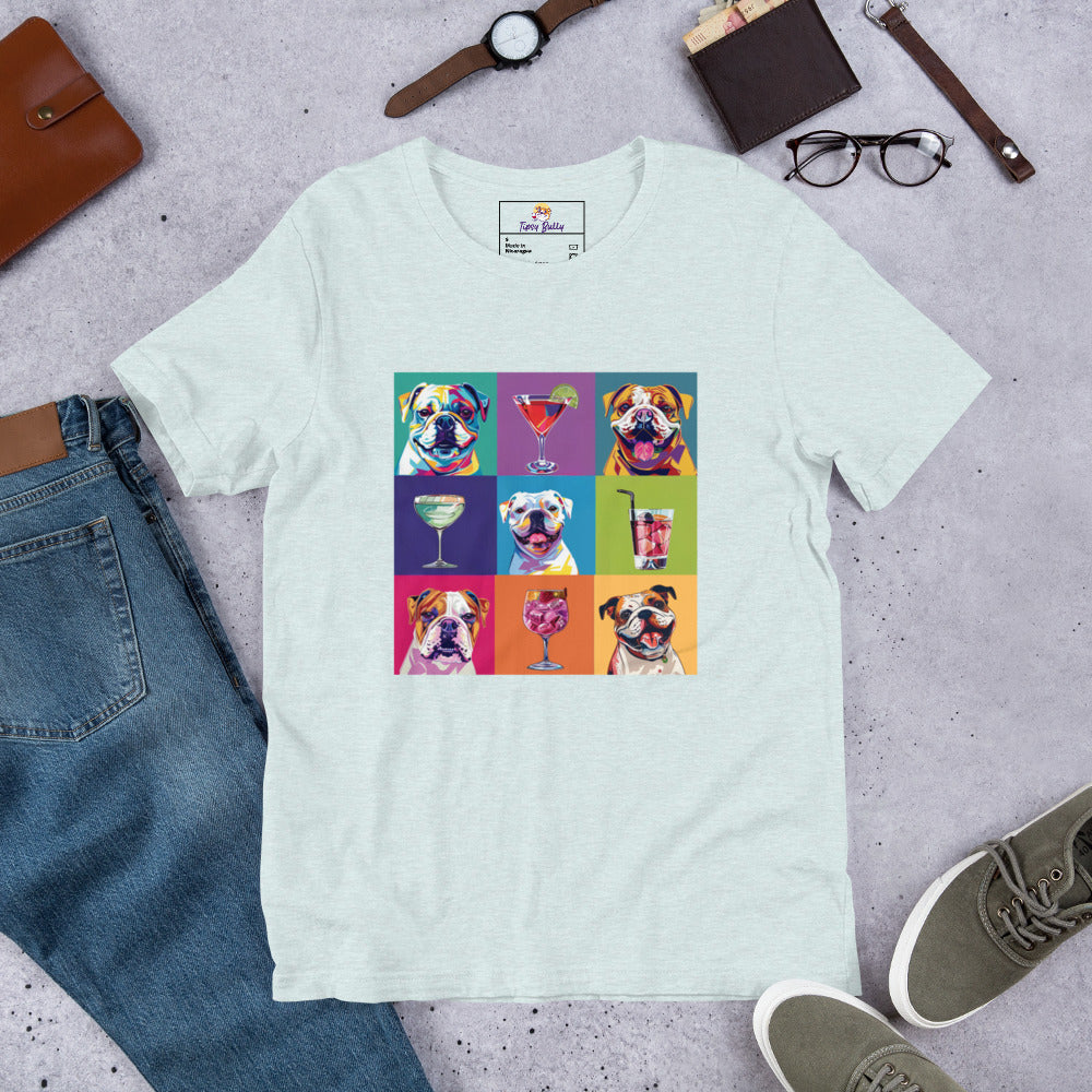 Paws & Cocktails Pop Art Tee Unisex t-shirt (English)